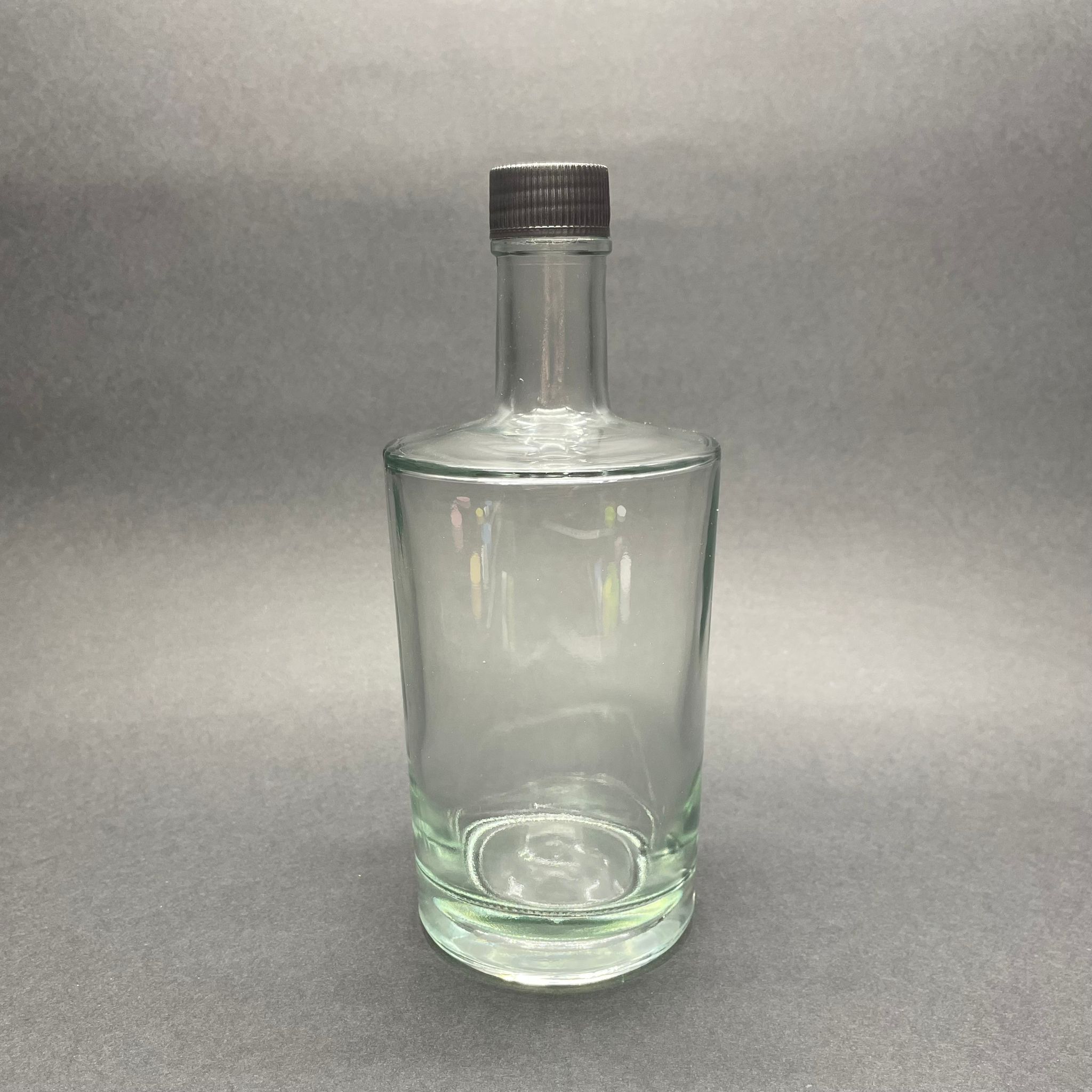 500 Cc Kalın Dipli Lüks Cam Şişe - Siyah Kapaklı + Tıpalı - 500 Ml Silindir Özel Cam Şişe