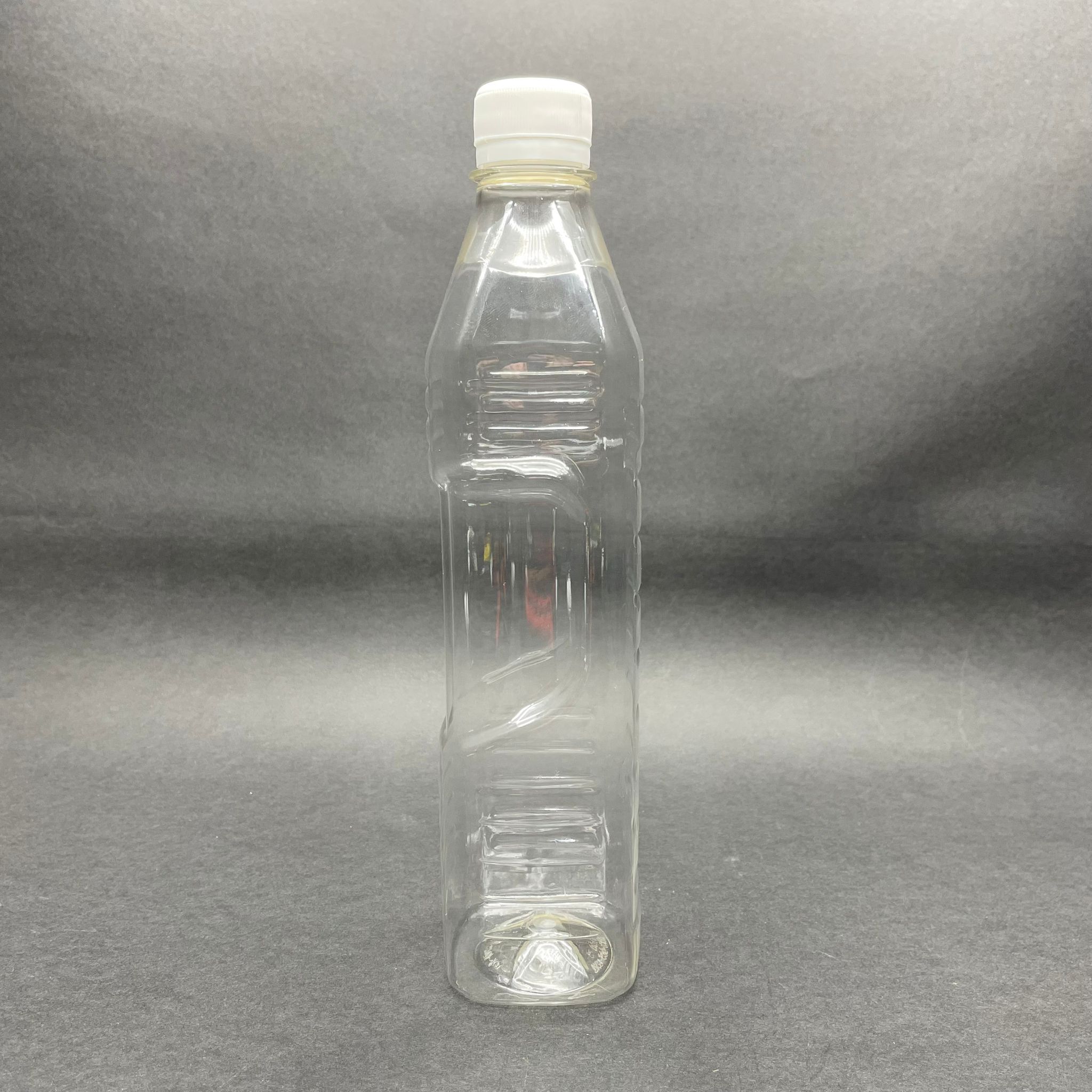 500 Cc Köşeli Pet Şişe - Beyaz Kilitli Kapaklı 500 Ml Köşeli Plastik Şişe - Zeytinyağ Şişesi
