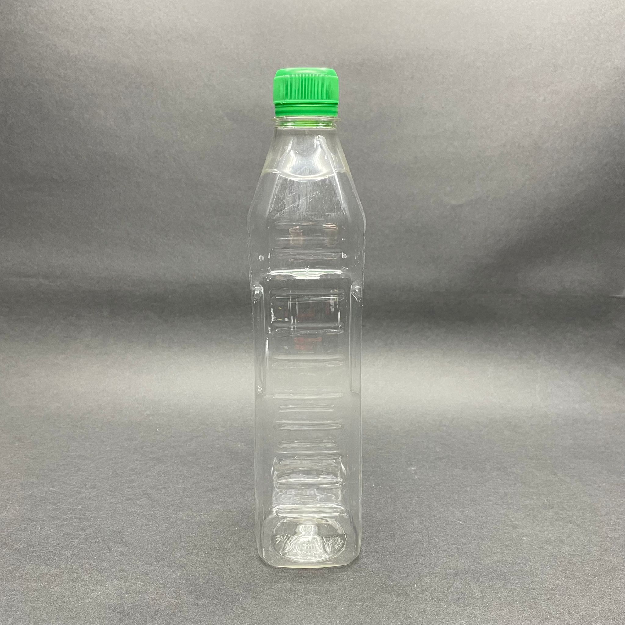 500 Cc Köşeli Pet Şişe - Yeşil Kilitli Kapaklı 500 Ml Köşeli Plastik Şişe - Zeytinyağ Şişesi