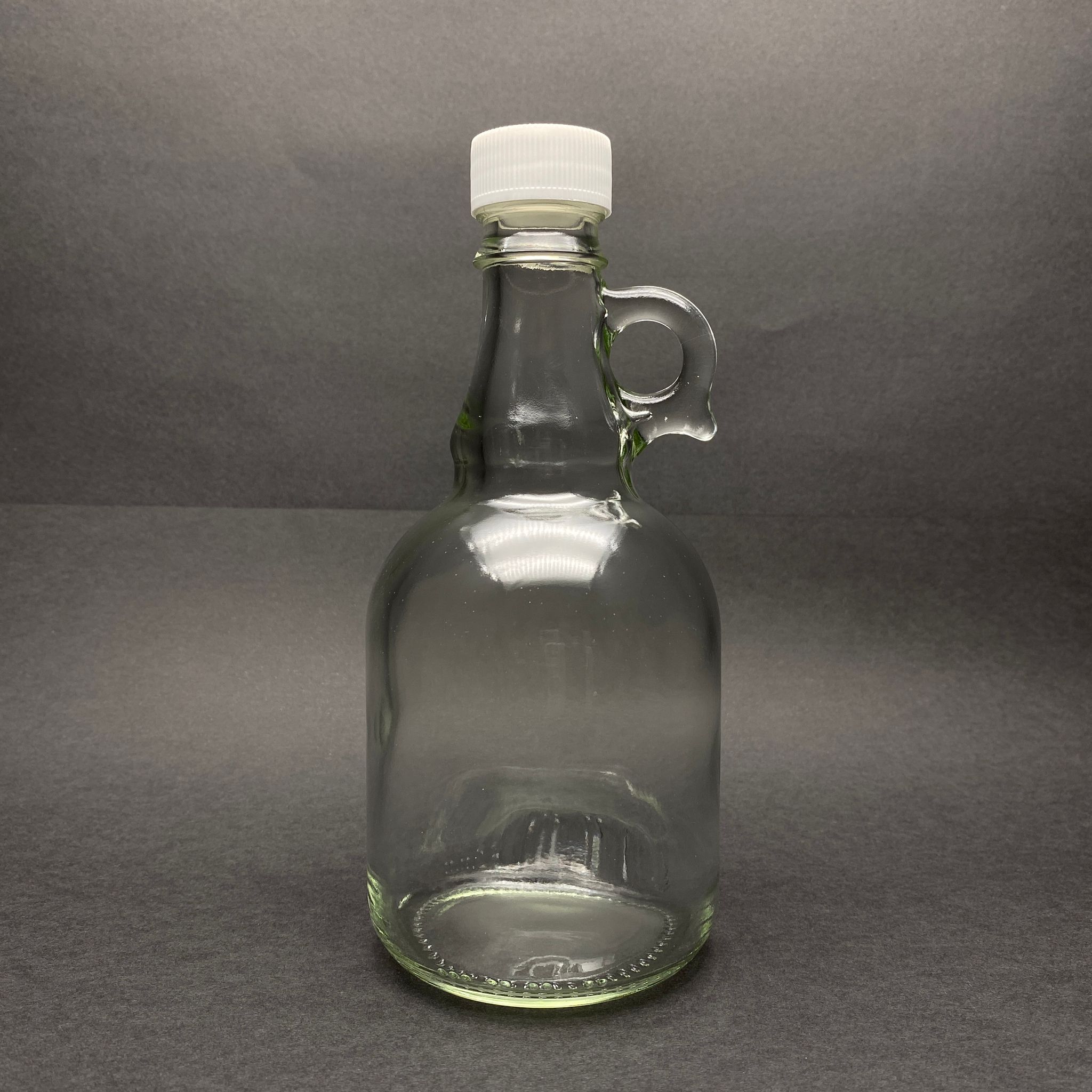 500 Cc Kuplu Galon Cam Şişe - Beyaz Plastik Kapaklı - 500 Ml Yağ Şişesi - Sirke Şişesi
