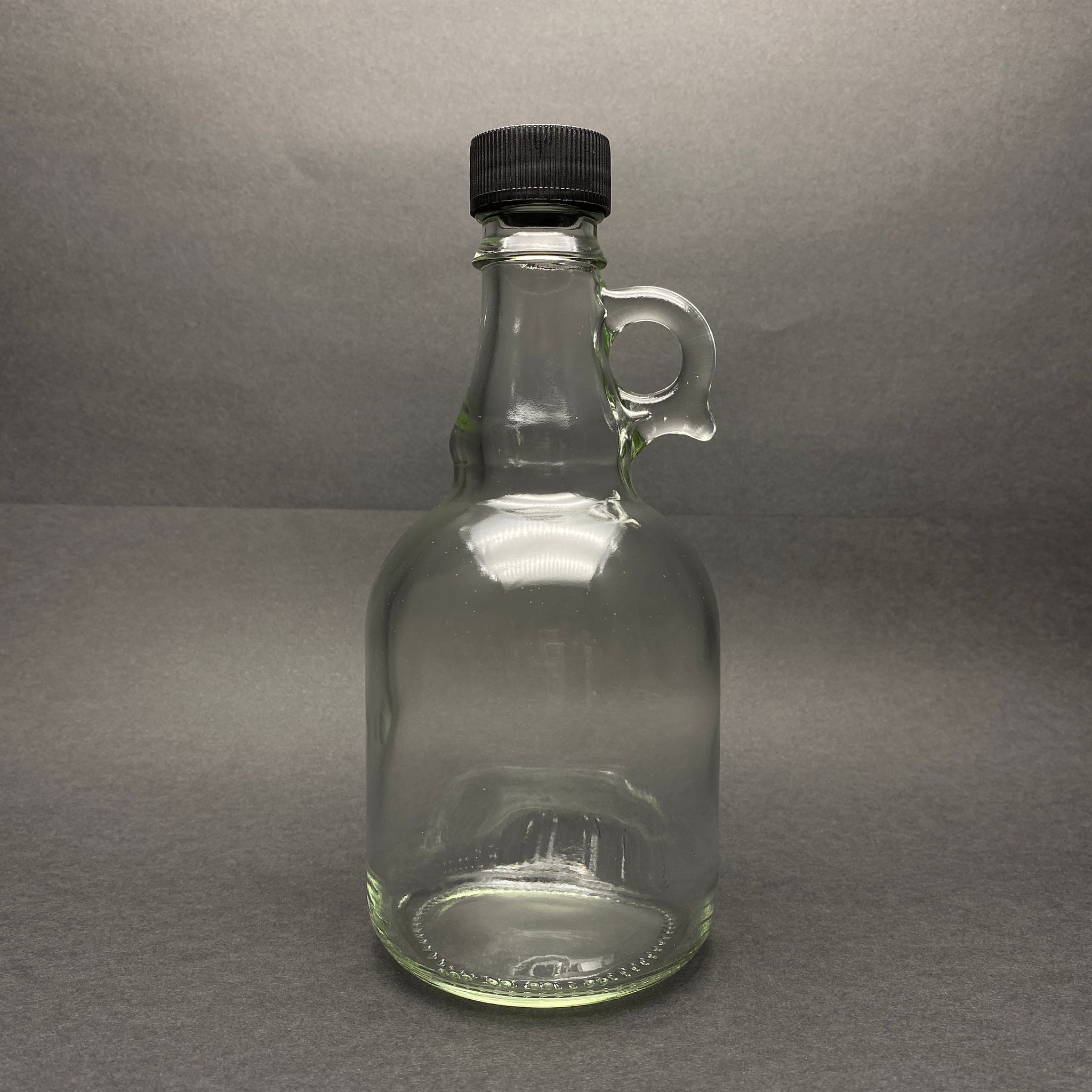 500 Cc Kuplu Galon Cam Şişe - Siyah Plastik Kapaklı - 500 Ml Yağ Şişesi - Sirke Şişesi
