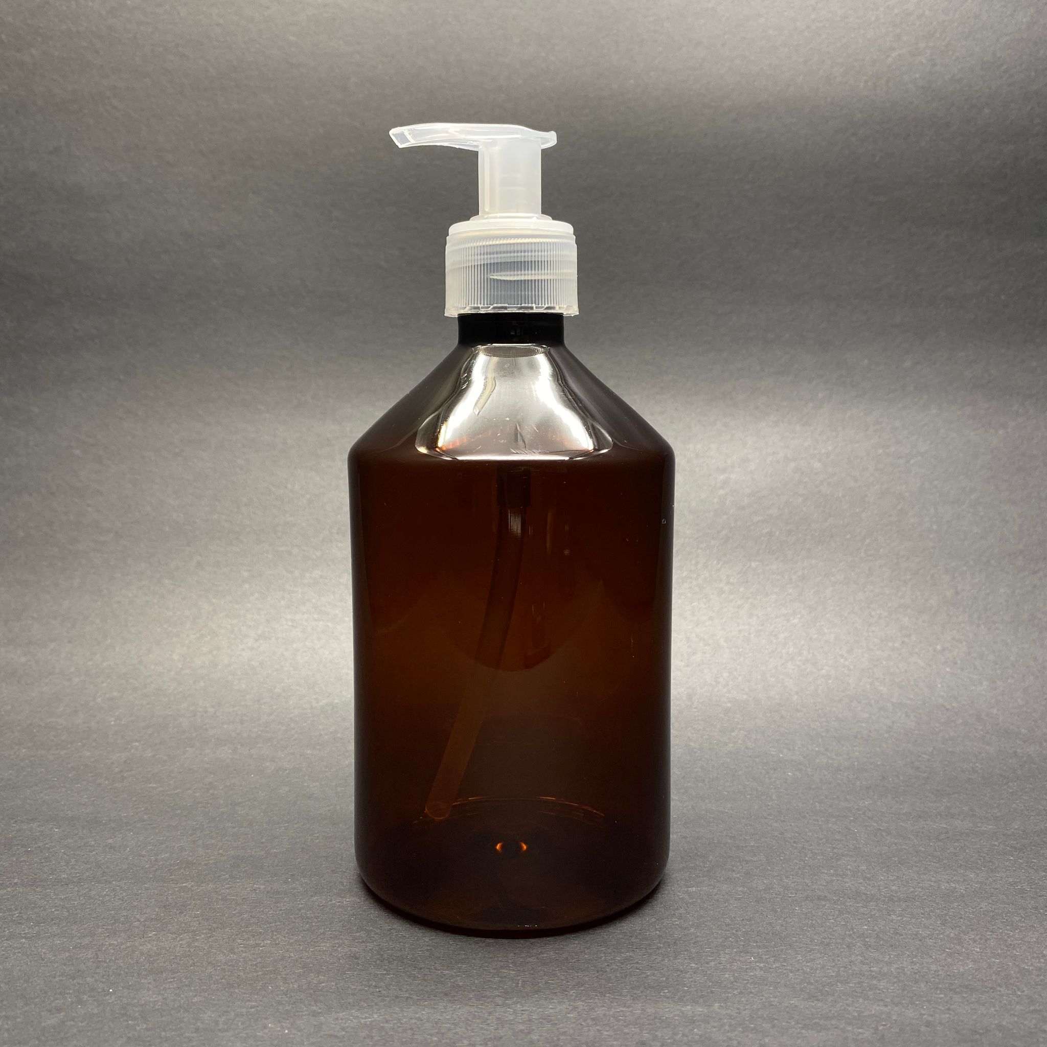500 Cc Küt Boyunlu Amber Pet Şişe - Şeffaf Sıvı Sabun Pompalı  - 500 Ml Plastik Şişe