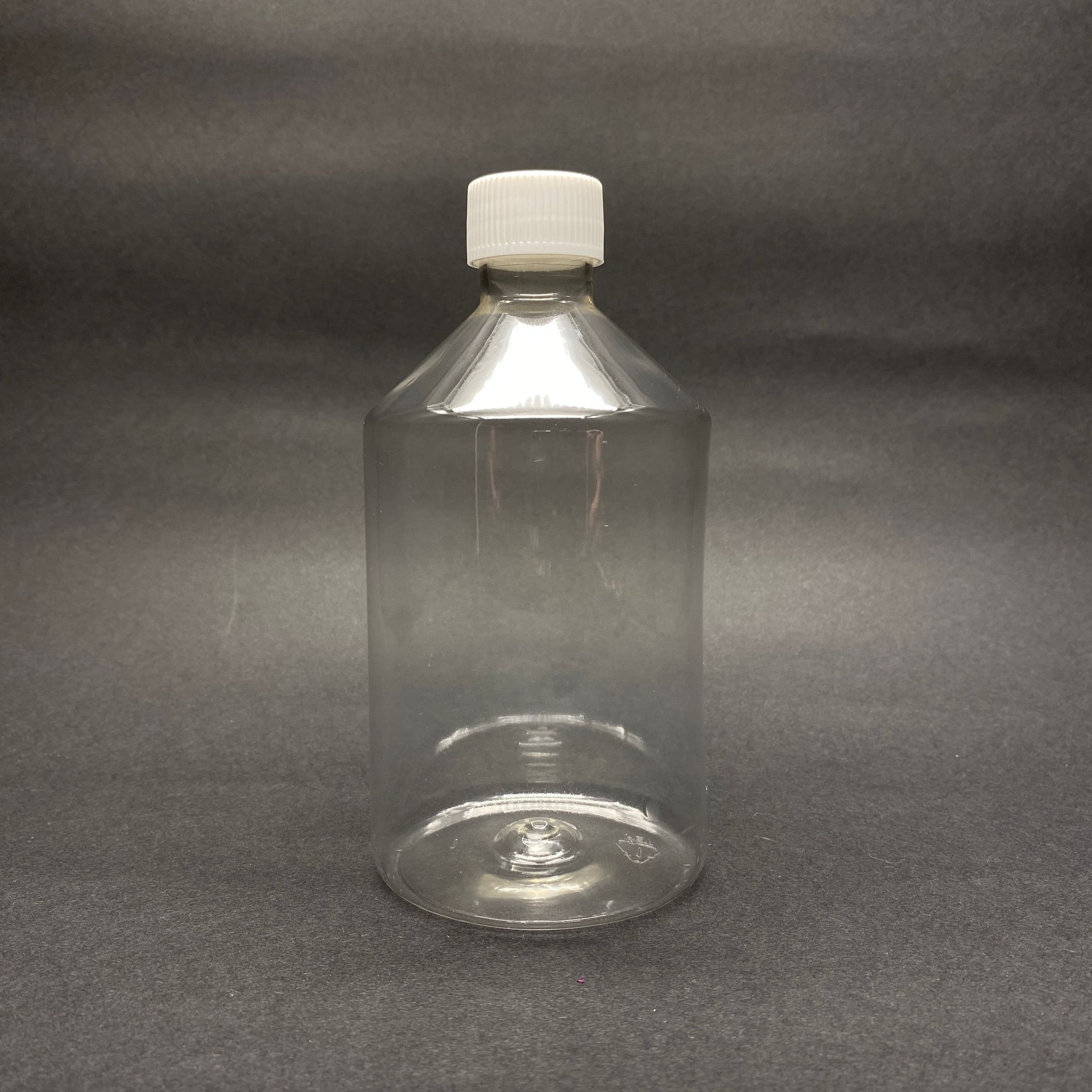 500 Cc Küt Boyunlu Şeffaf Pet Şişe -Beyaz Kapaklı - 500 Ml Kalın Pet Şişe