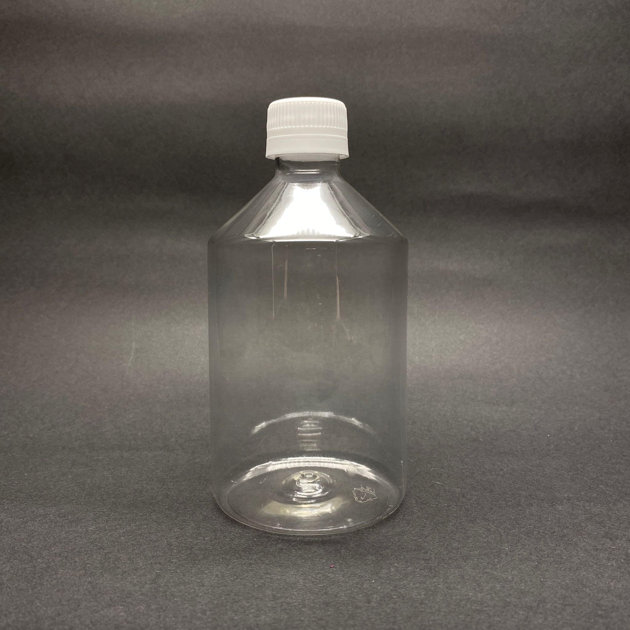 500 Cc Küt Boyunlu Şeffaf Pet Şişe  - Beyaz Kilitli Kapaklı - 500 Ml Kalın Pet Şişe
