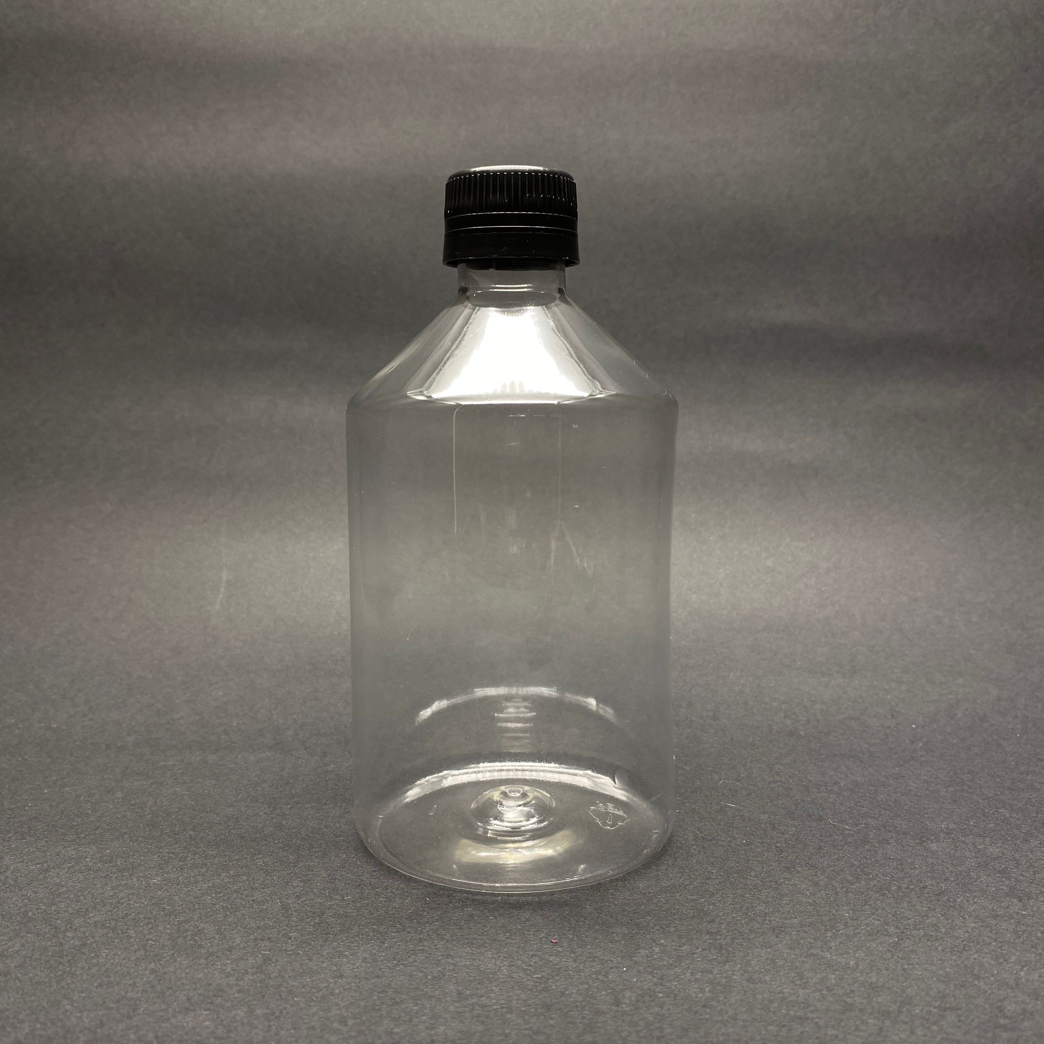 500 Cc Küt Boyunlu Şeffaf Pet Şişe  - Siyah Kilitli Kapaklı - 500 Ml Kalın Pet Şişe