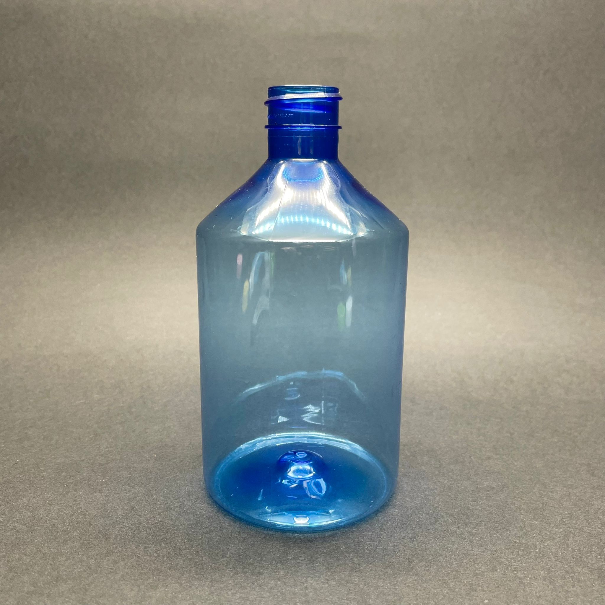 500 Cc Mavi  Sert Plastik Şişe Kapaksız (28 Ağız) - 500 Cc Mavi Pet Şişe
