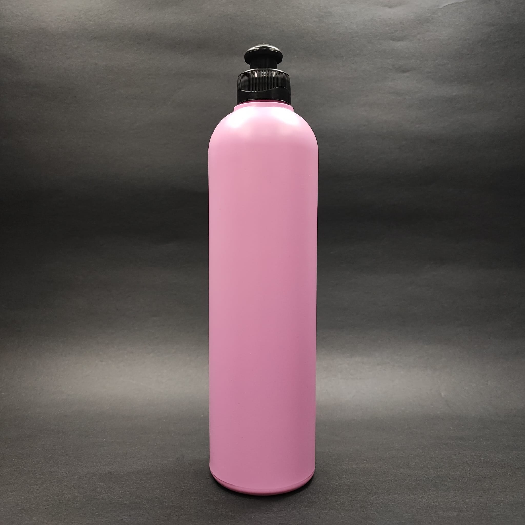 500 Cc Pembe Polietilen Pe Şampuan Şişesi - Siyah Akıtıcılı Push Pull Kapaklı - 500 Ml Pe Şampuan Şişesi