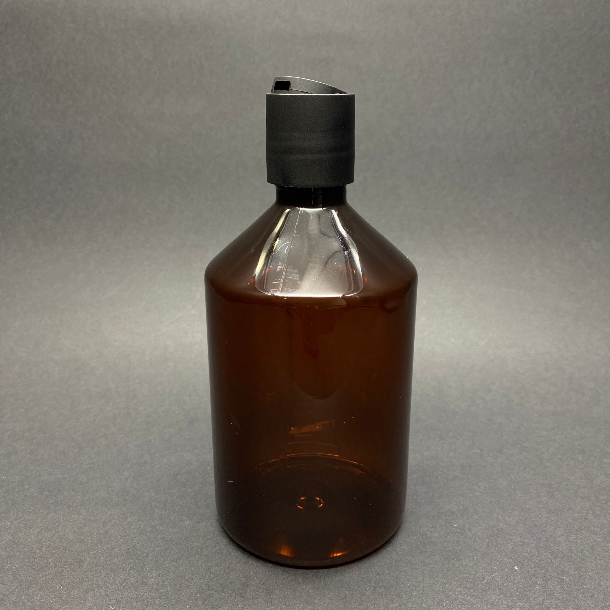 500 Cc Pet Şampuan Şişesi - Amber - Siyah Disktop Kapaklı - 500 Ml Boş Plastik Şampuan Şişesi