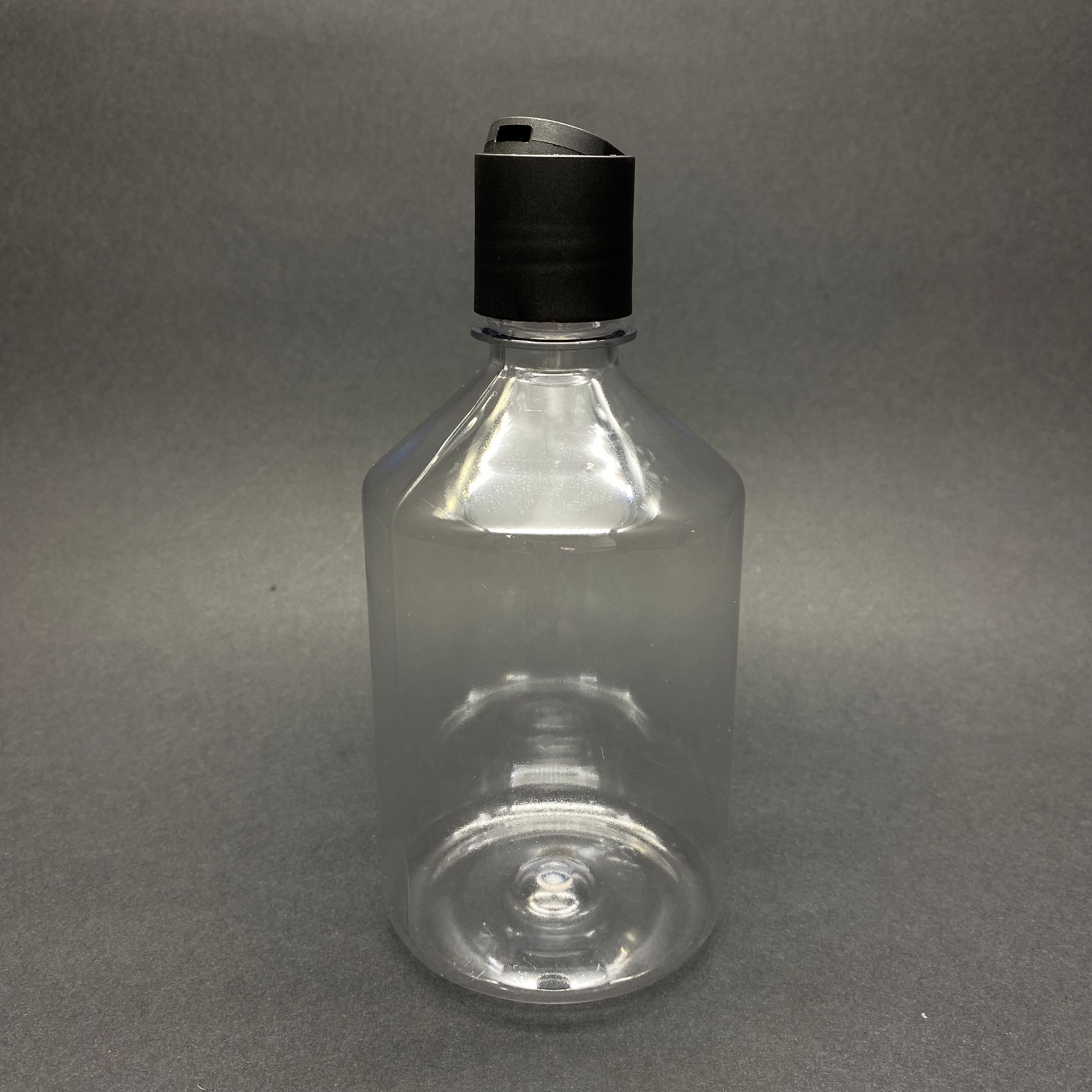 500 Cc Pet Şampuan Şişesi - Şeffaf - Siyah Disktop Kapaklı - 500 Ml Boş Plastik Şampuan Şişesi