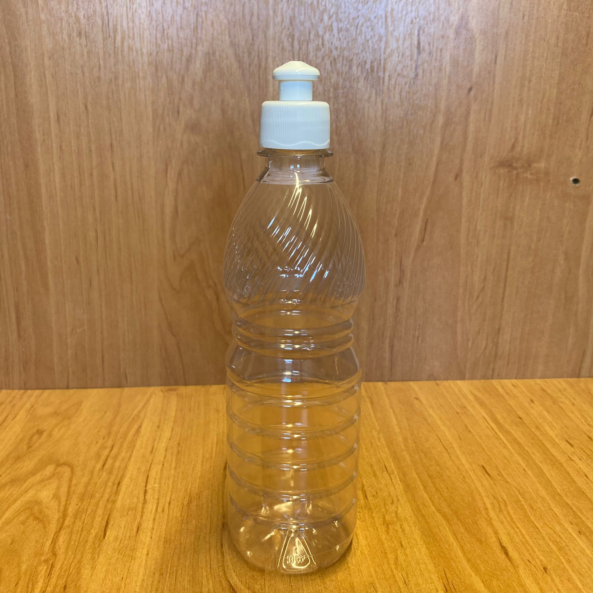 500 Cc Plastik Şişe - Beyaz Akıtıcılı Push-Pull Kapaklı - 500 Ml Boş Pet Şişe