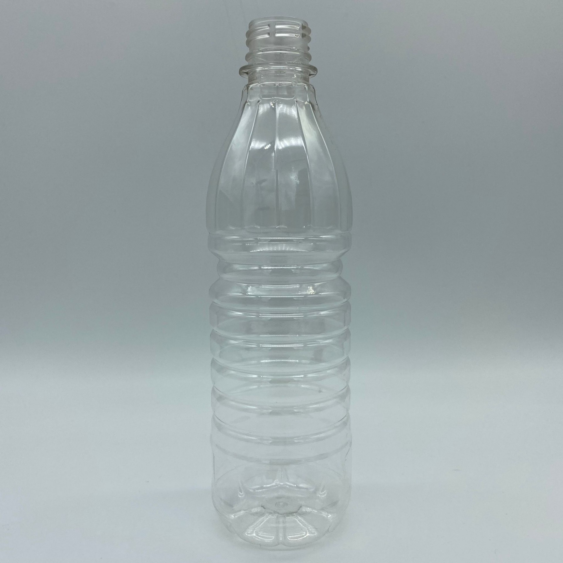 500 Cc Şeffaf Boğumlu Pet Şişe Kapaksız (28 Ağız)