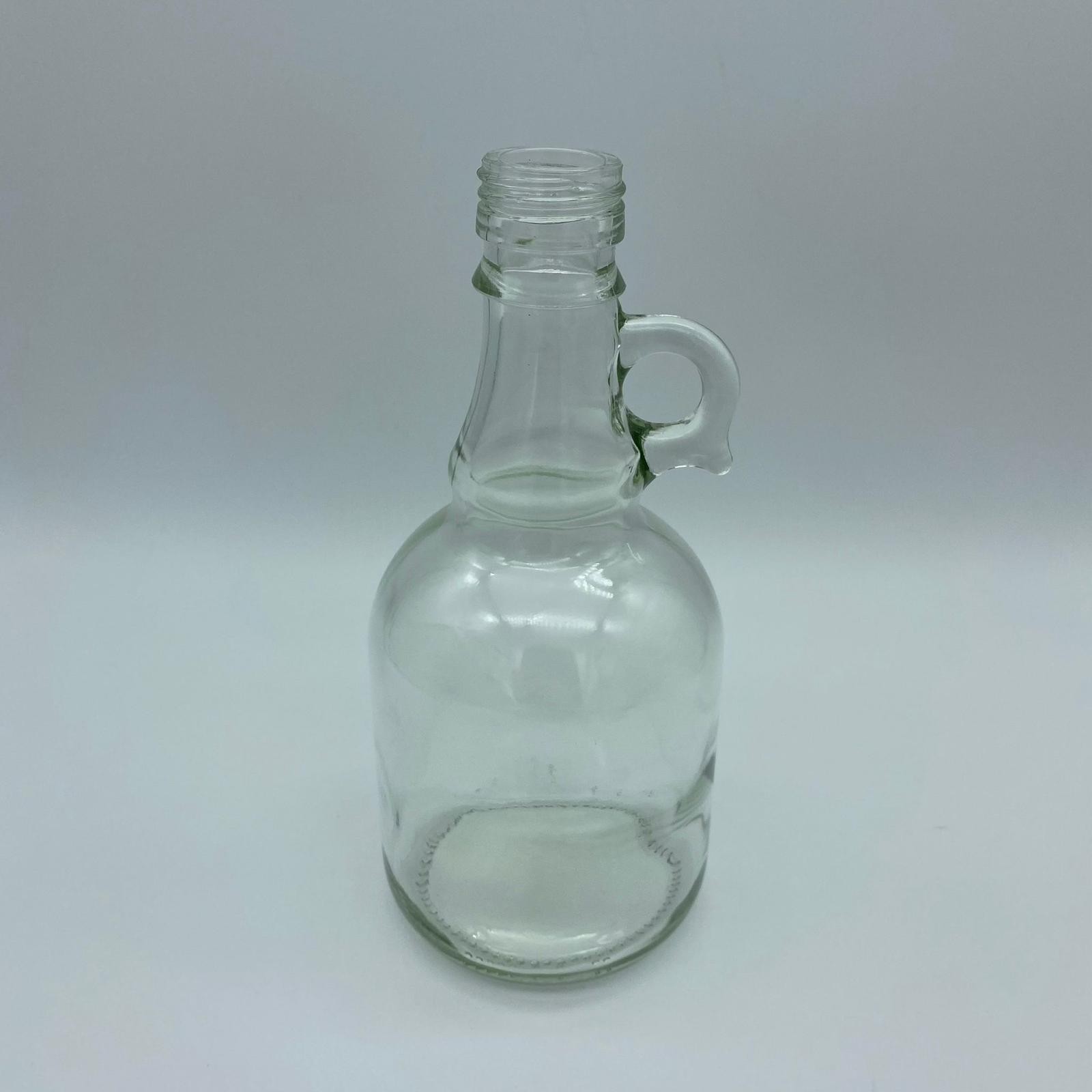 500 Cc Şeffaf Cam Kulplu Galon Şişe Kapaksız (31 Ağız) - 500 Ml Kulplu Galon Şişe - Şişecam Ürün Kodu: 190150