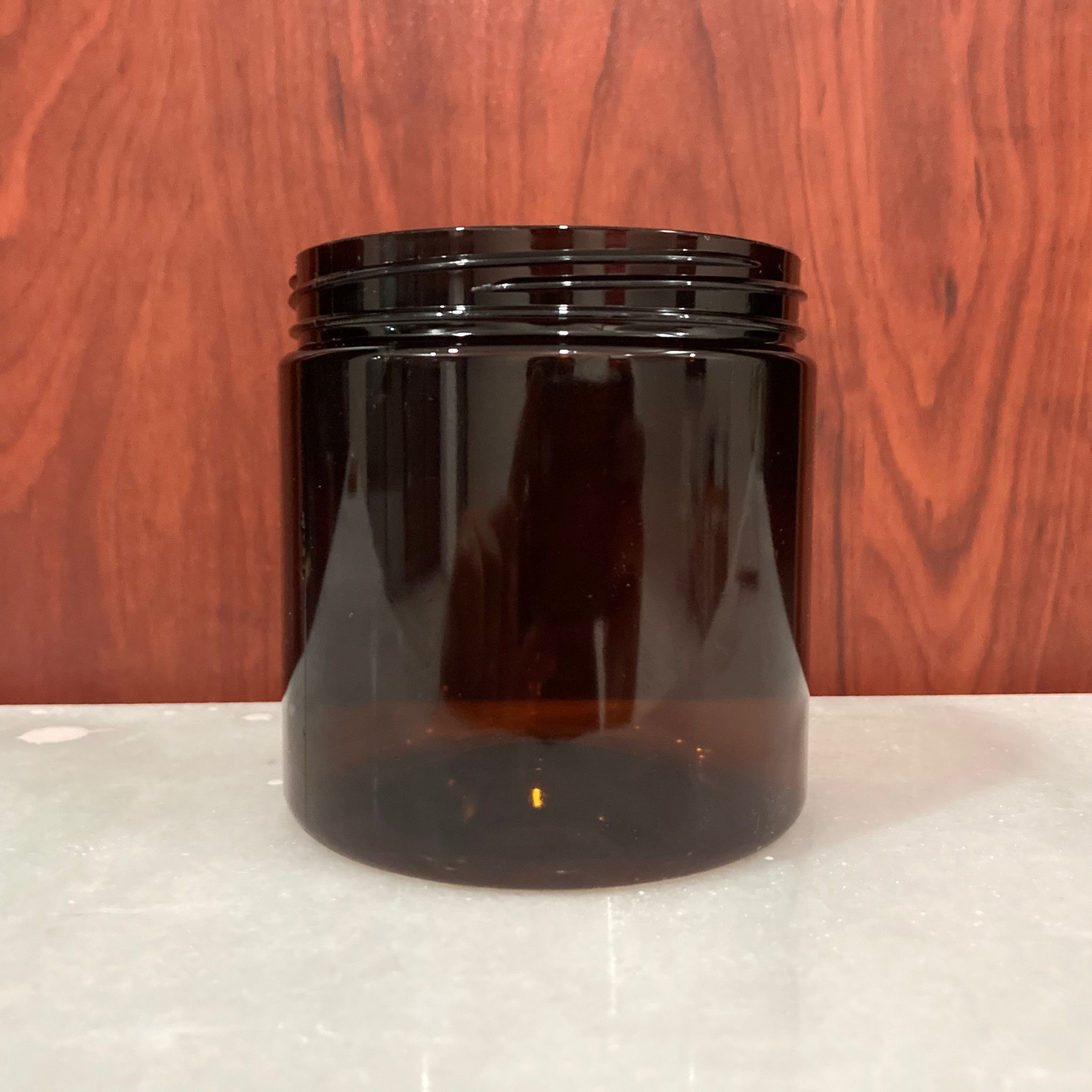 500 Cc Sert Plastik Amber Krem Kavanozu Kapaksız (89 Ağız) - 500 Ml Plastik Kavanoz - Plastik Amber Krem Kavanozu