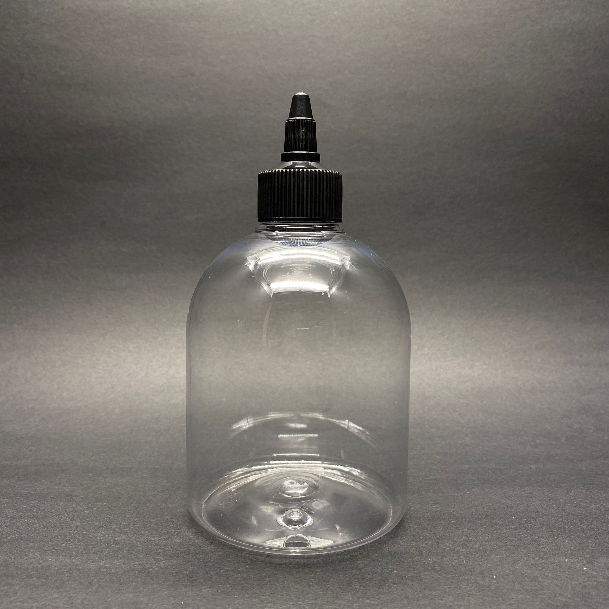 500 Cc Sivri Twist Asansör Kapaklı Şeffaf Oval Pet Şişe - 500 Ml Akıtıcı Siyah Kapaklı Pet Şişe