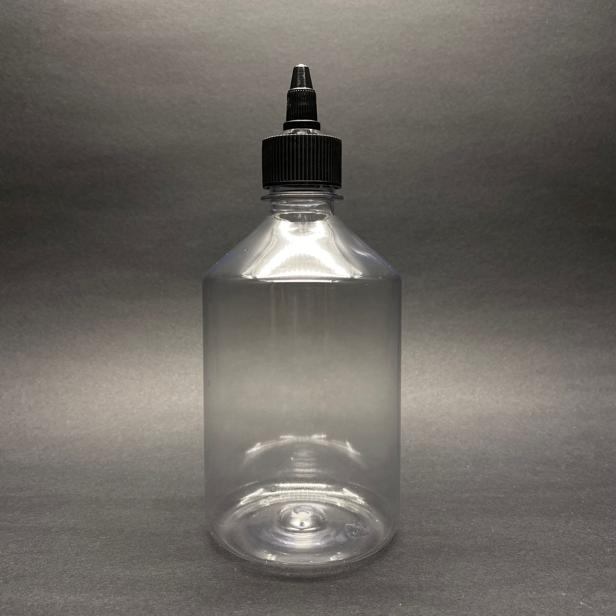 500 Cc Sivri Twist Asansör Kapaklı Şeffaf Pet Şişe - 500 Ml Akıtıcı Siyah Kapaklı Pet Şişe