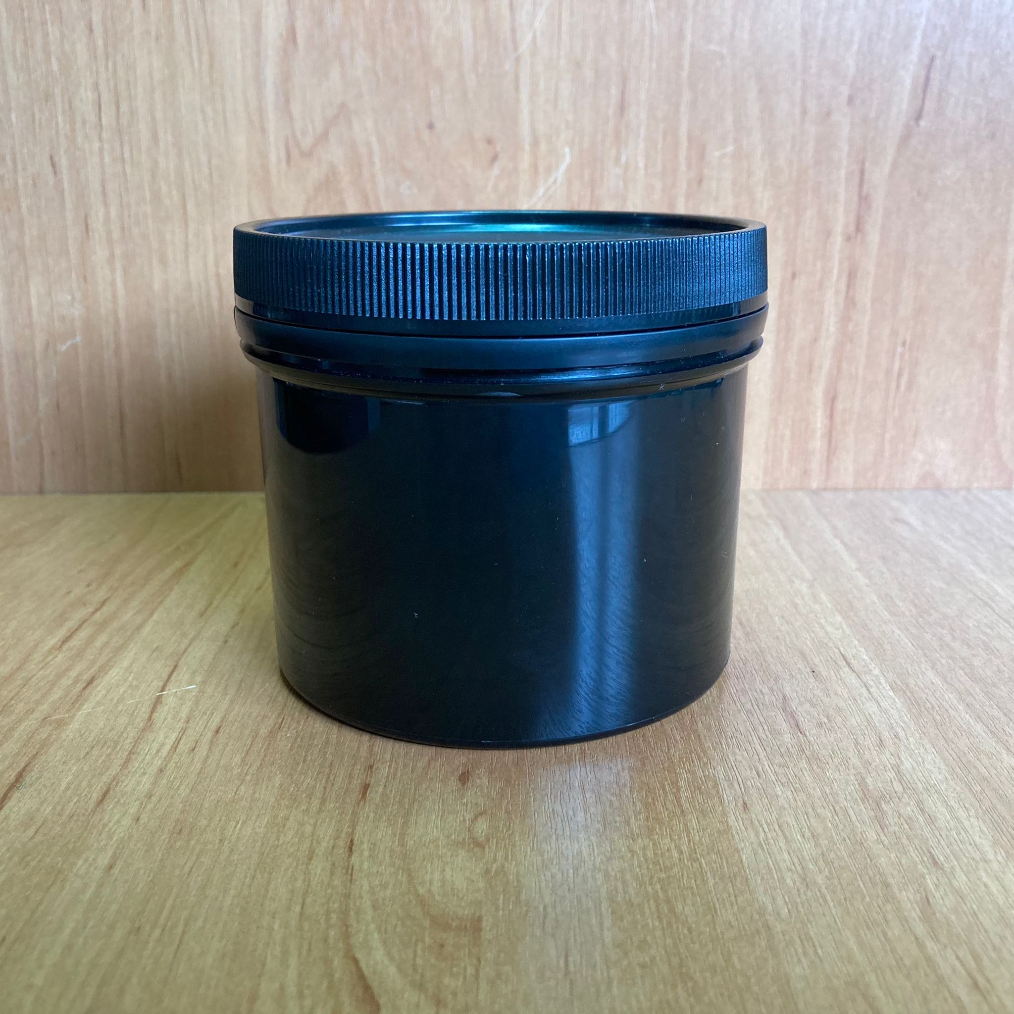 500 Cc Siyah Plastik Kavanoz - Kilitli Kapaklı - 500 Ml Siyah Krem Kavanozu