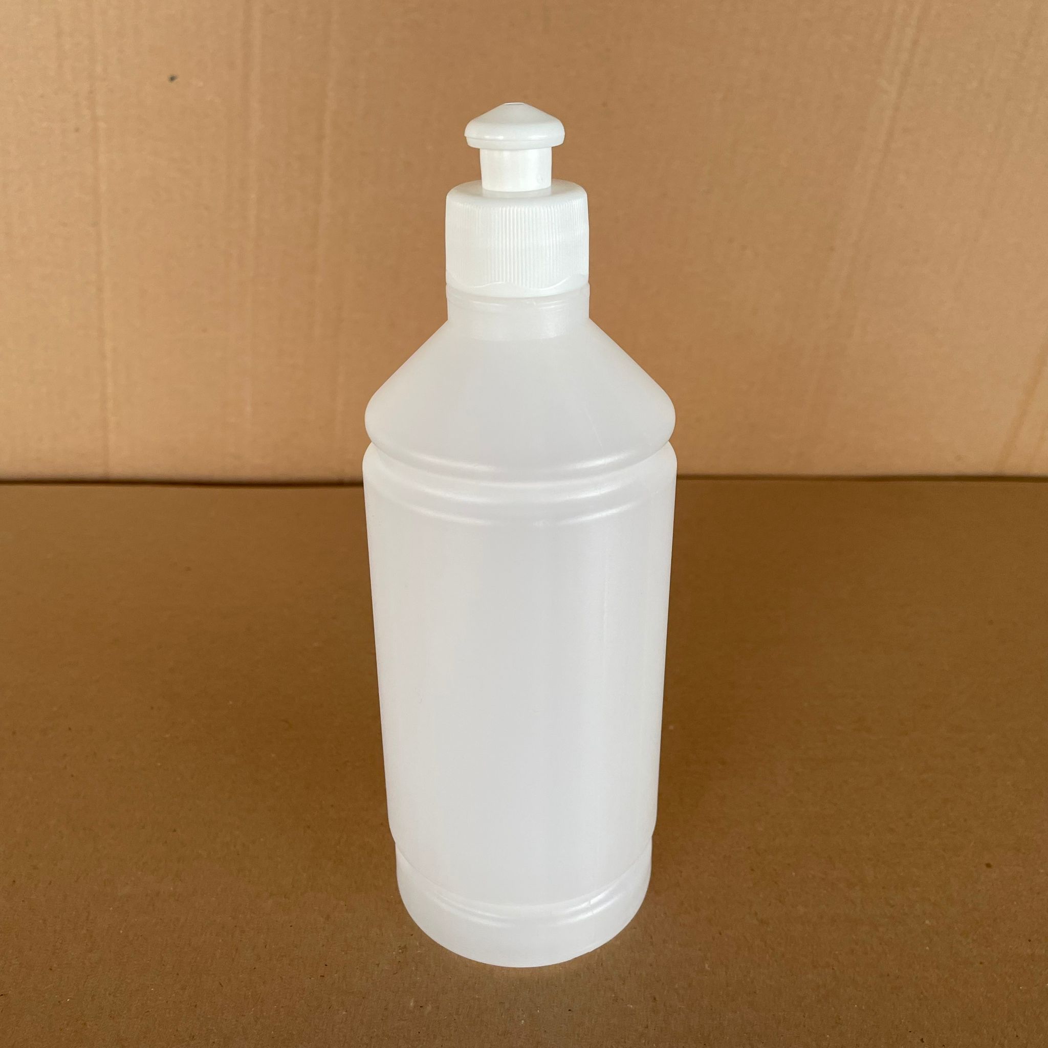 500 Cc Tiner Şişesi - Beyaz Push Pull Kapaklı - 500 Ml Kimyasala Dayanıklı Plastik Şişe - 0,5 Lt Polietilen Şişe