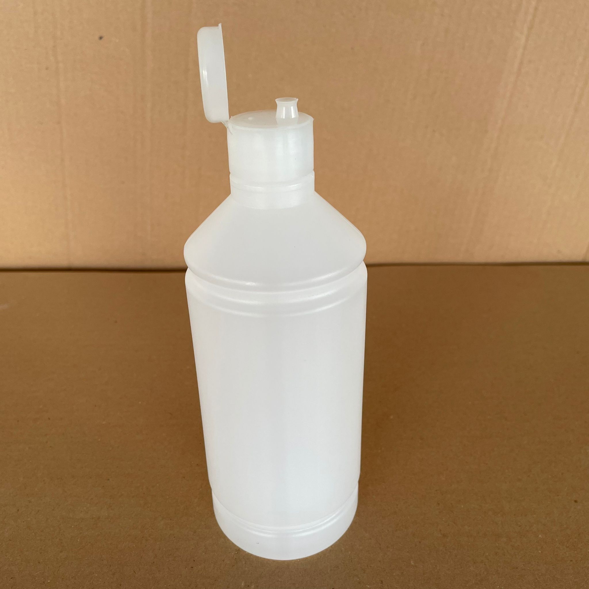 500 Cc Tiner Şişesi - Şeffaf Fliptop Kapaklı - 500 Ml Kimyasala Dayanıklı Plastik Şişe - 0,5 Lt Polietilen Şişe