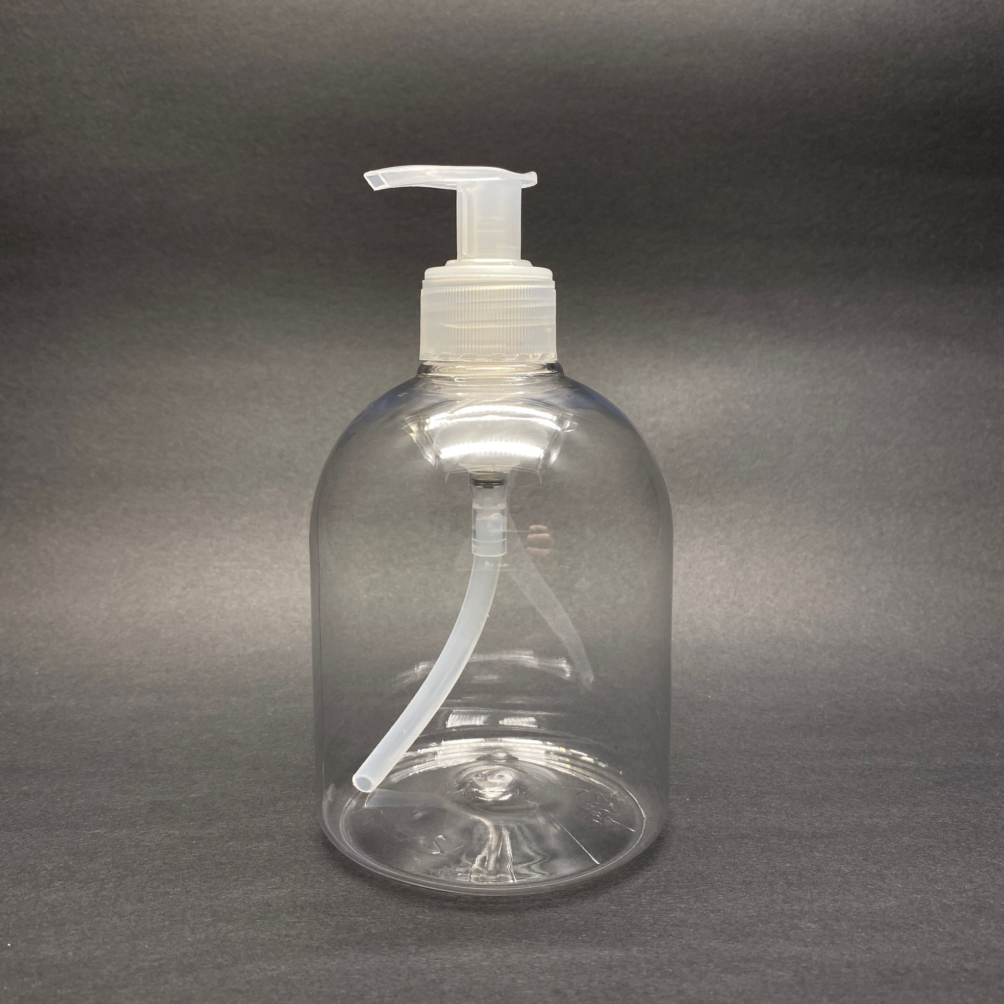 500 Cc Tombul Çan Model  Pet Şişe - Şeffaf Sıvı Sabun Pompalı  - 500 Ml Plastik Şişe