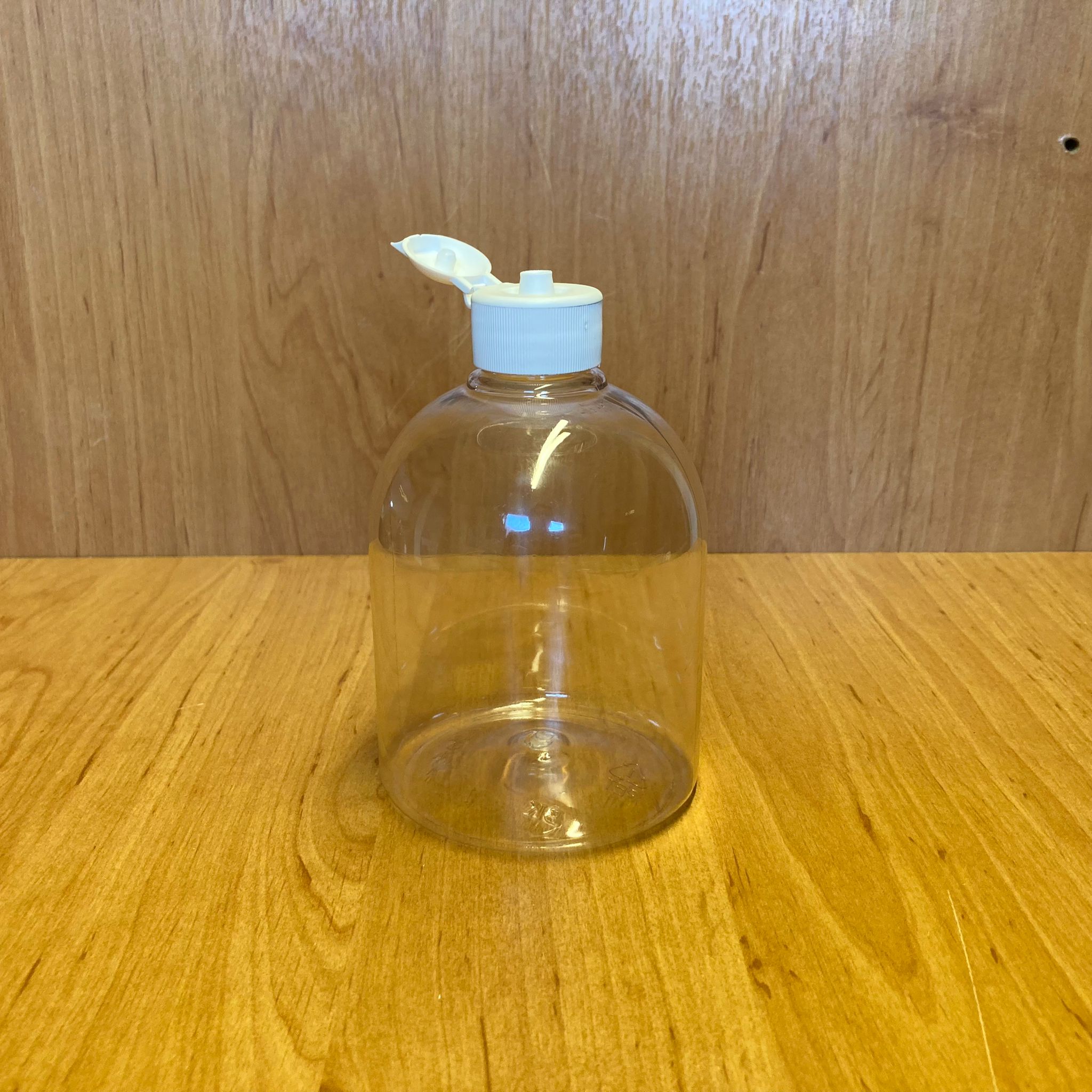 500 Cc Tombul Plastik Şişe - Beyaz Akıtıcılı Fliptop Kapaklı - 500 Ml Tombul Boş Plastik Şişe - Açılır Kapanır Kapaklı