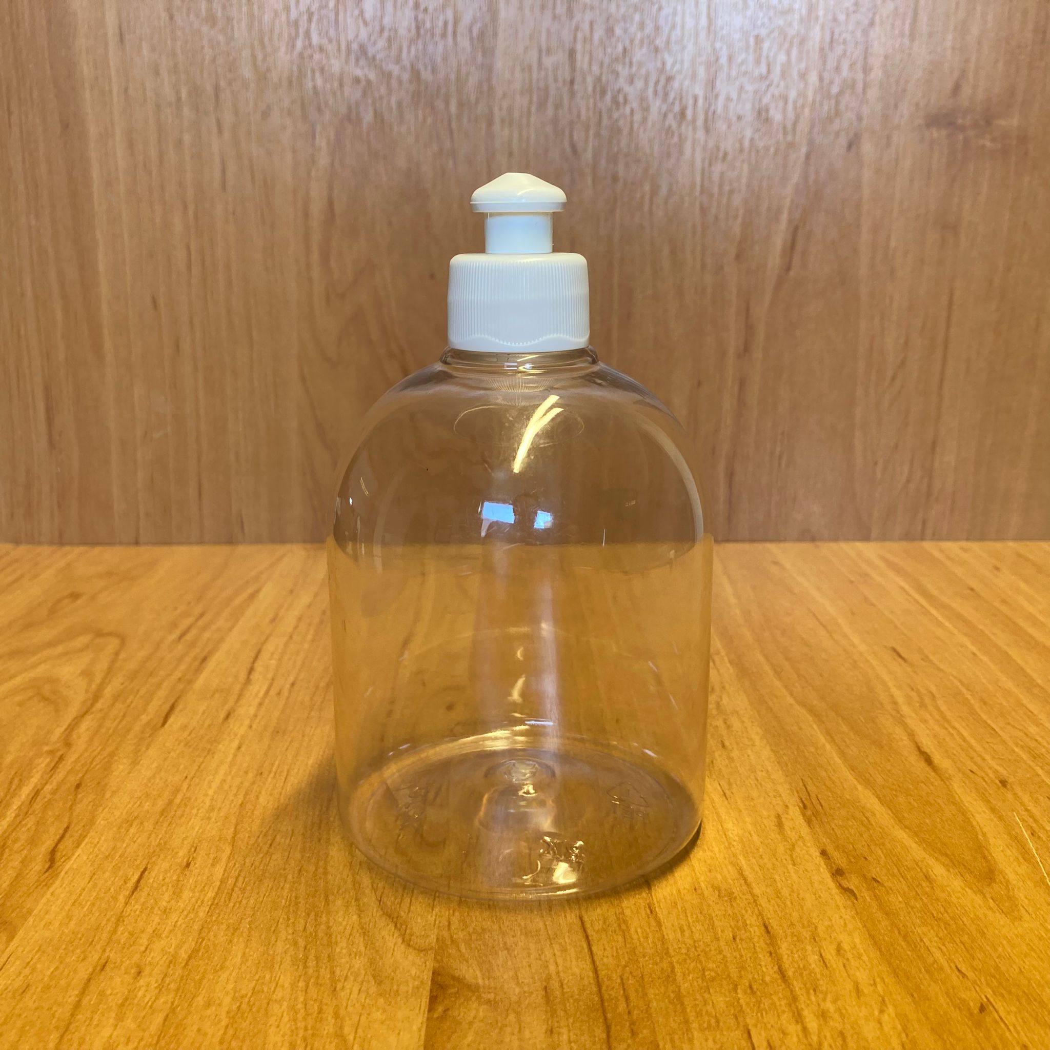 500 Cc Tombul Plastik Şişe - Beyaz Akıtıcılı Push-Pull Kapaklı - 500 Ml Tombul Boş Plastik Şişe