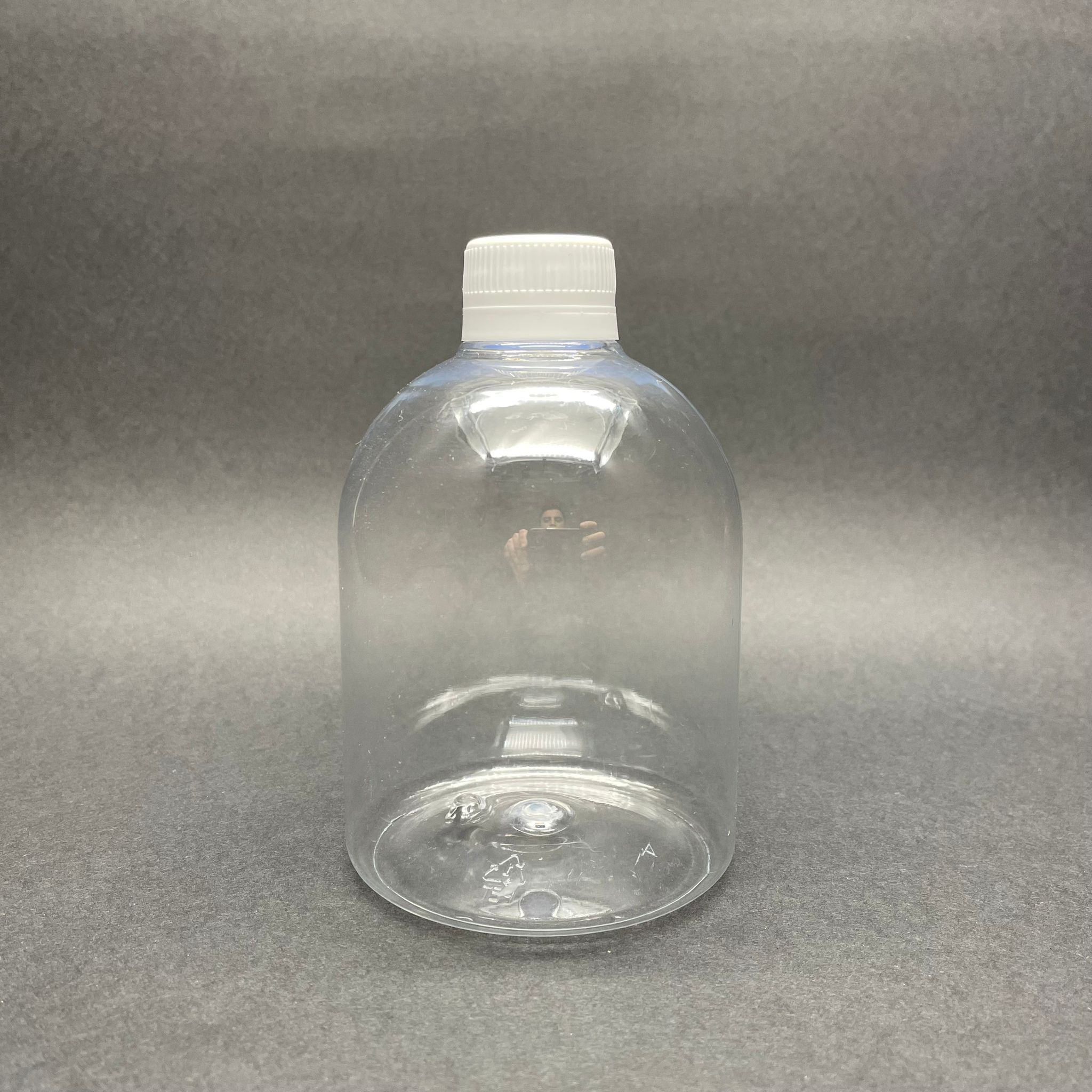 500 Cc Tombul Plastik Şişe - Beyaz Kilitli Kapaklı - 500 Ml Tombul Boş Plastik Şişe - Sert Pet Şişe - Mühür Kapaklı Şişe