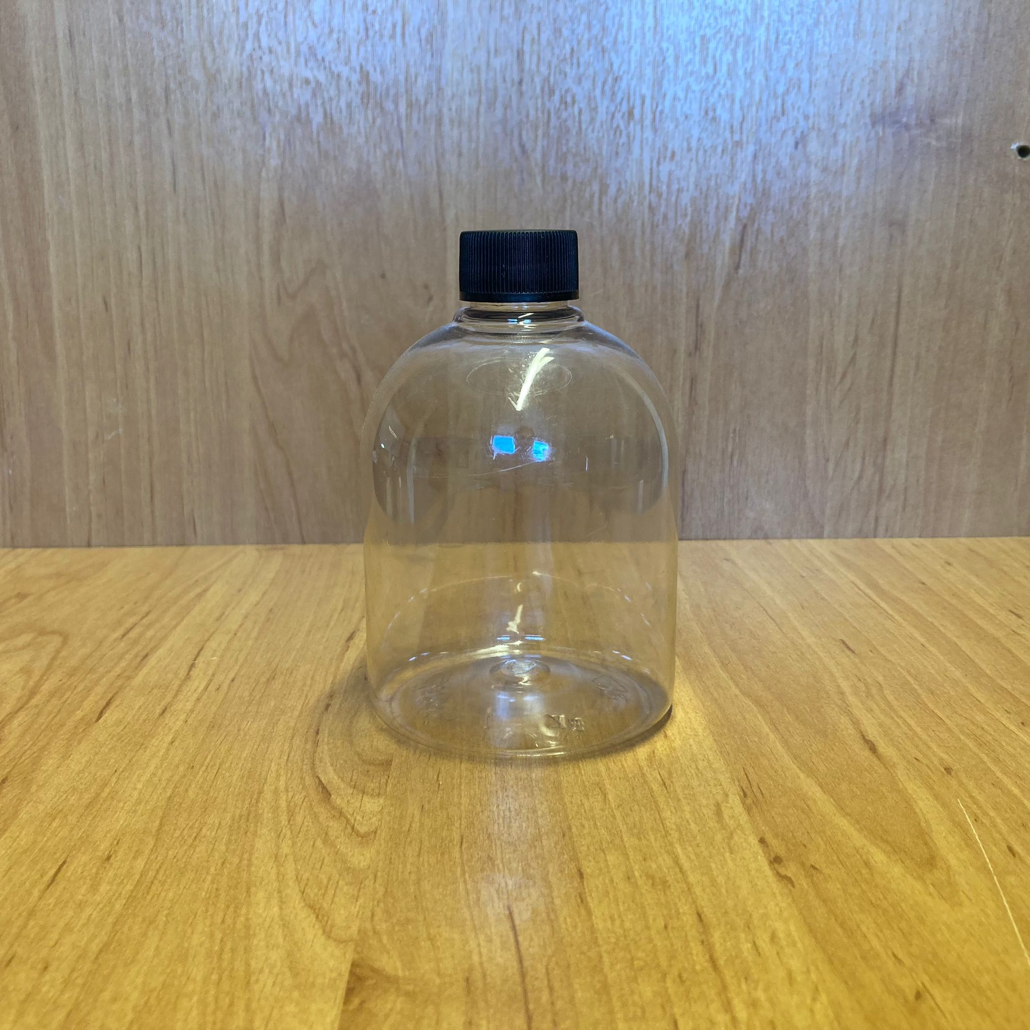 500 Cc Tombul Plastik Şişe - Siyah Plastik Kapaklı - 500 Ml Tombul Boş Plastik Şişe