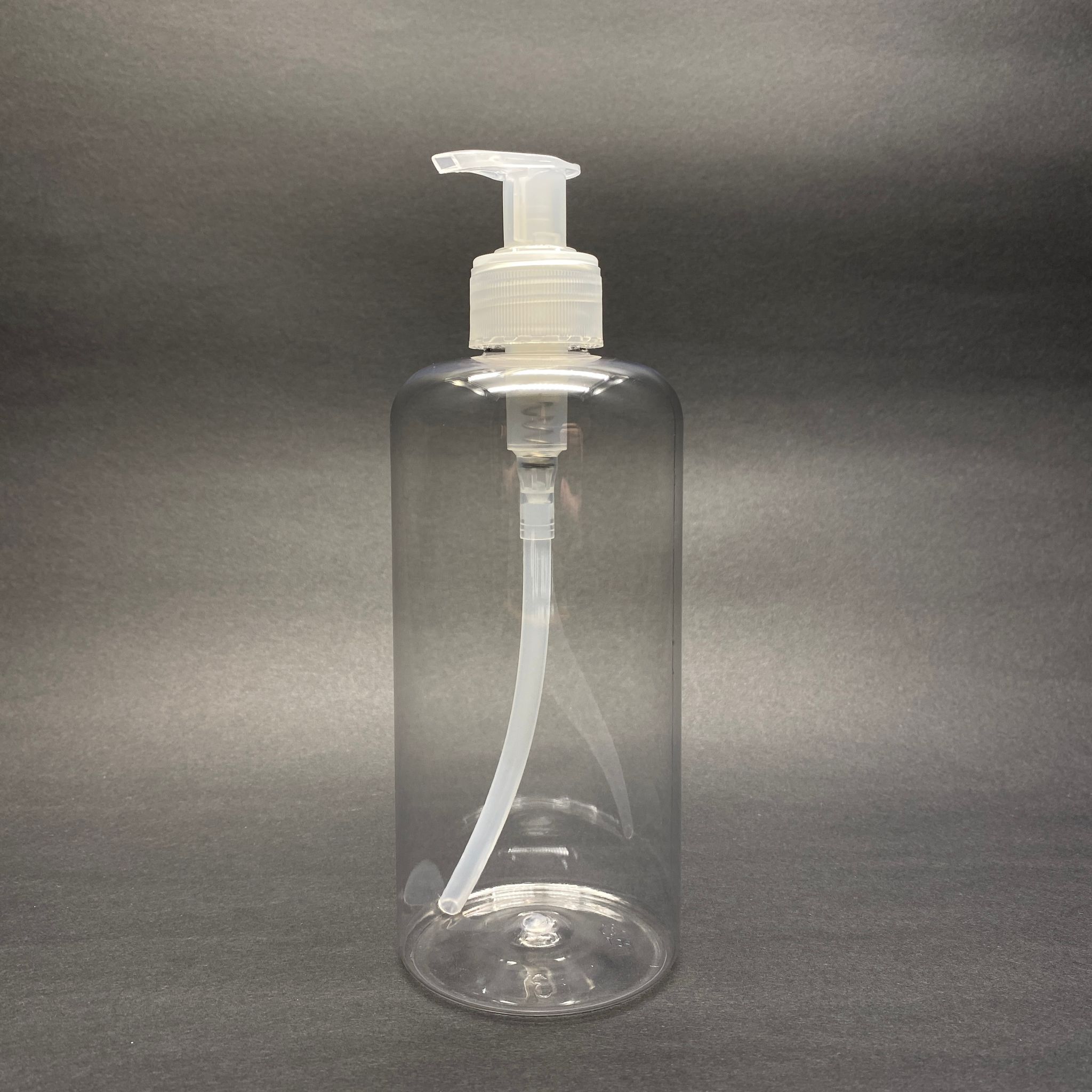 500 Cc Uzun Silindir Pet Şişe Kalın (26 Gr) - Şeffaf Sıvı Sabun Pompalı - 28 Ağız - 500 Ml Pet Şişe