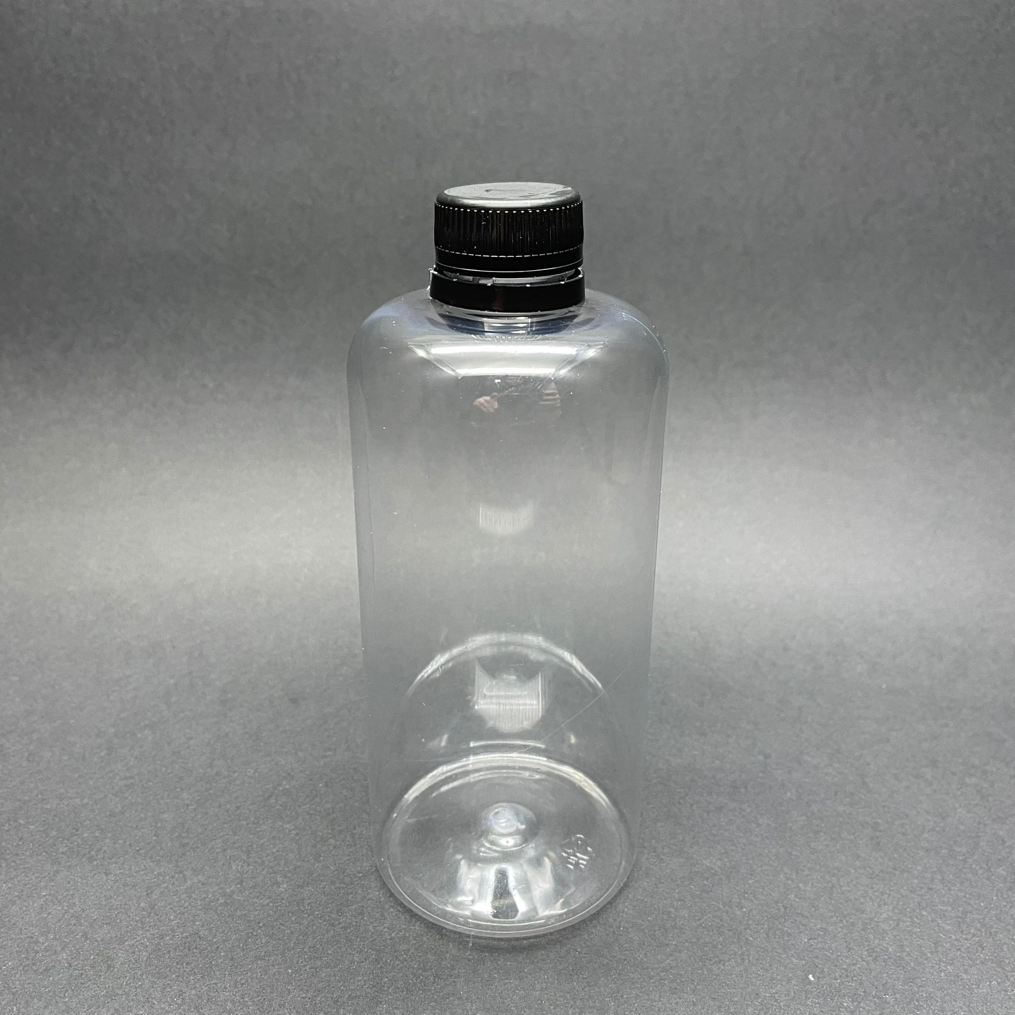 500 Cc Uzun Silindir Pet Şişe Kalın (26 Gr) - Siyah Kilitli Kapaklı - 28 Ağız - 500 Ml Pet Şişe