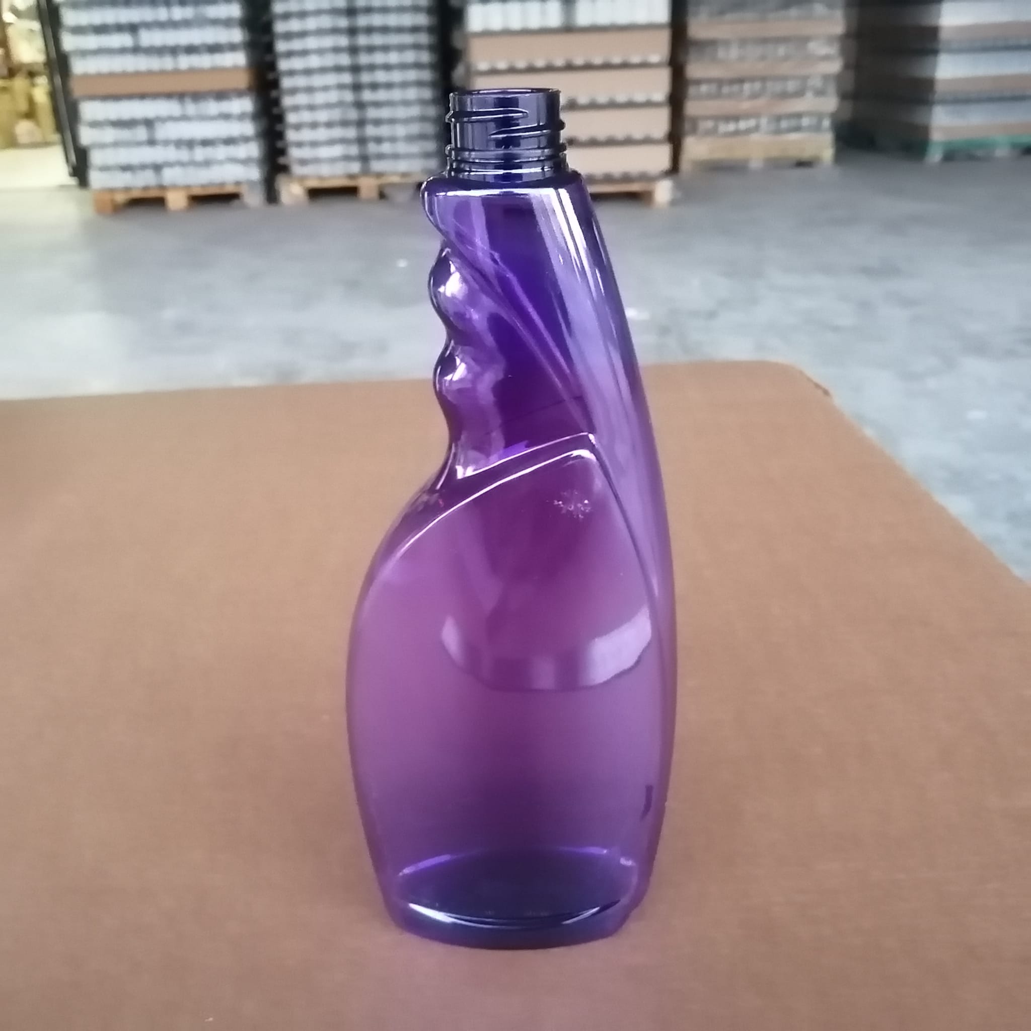 500 Cc Yassı Mor Pet Şişe Kapaksız (28 Ağız) - 500 Ml Boş Cam Sil Şişesi - Yassı Camsil Şişesi