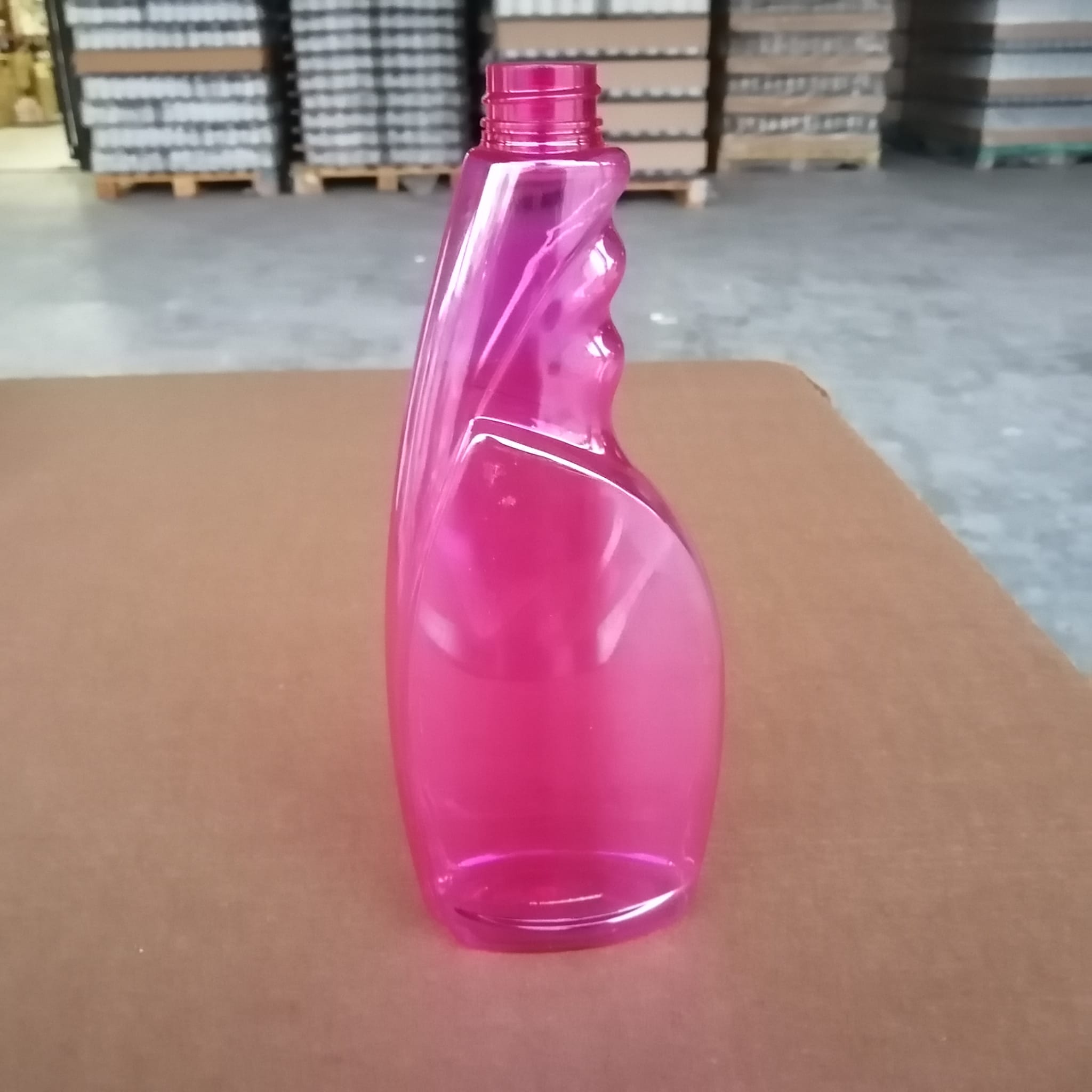 500 Cc Yassı Pembe Pet Şişe Kapaksız (28 Ağız) - 500 Ml Boş Cam Sil Şişesi - Yassı Camsil Şişesi