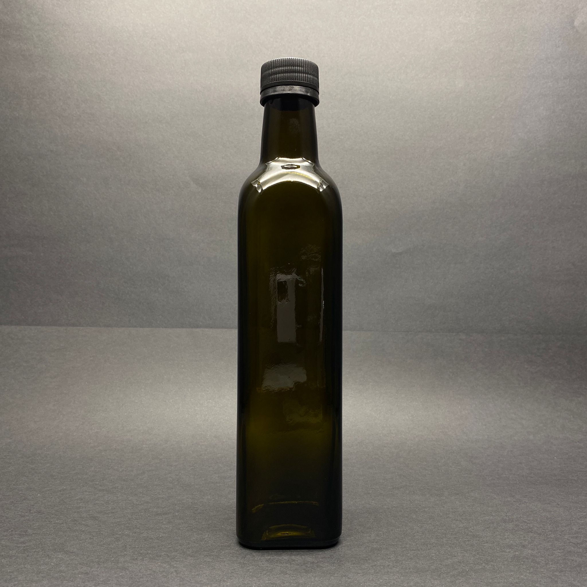 500 Cc Yeşil Maraska Cam Şişe - Siyah Kilitli Plastik Kapaklı - 500 Ml Köşeli Yağ Şişesi - Sirke Şişesi -  Kapak Markası Berıcap