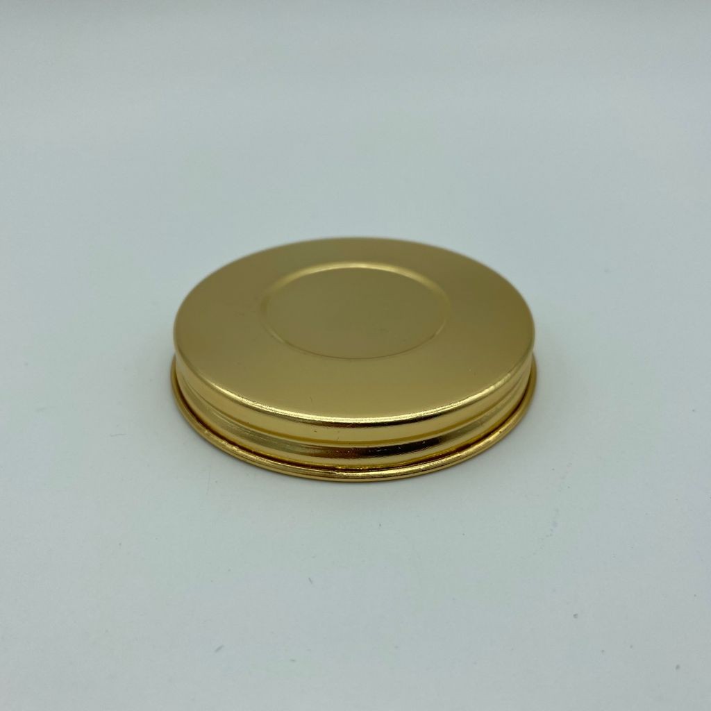57 Mm Vidalı Gold Parlak Metal Kapak (Şişecam 50 Cc Cam Krem Kavanozu Uyumlu)