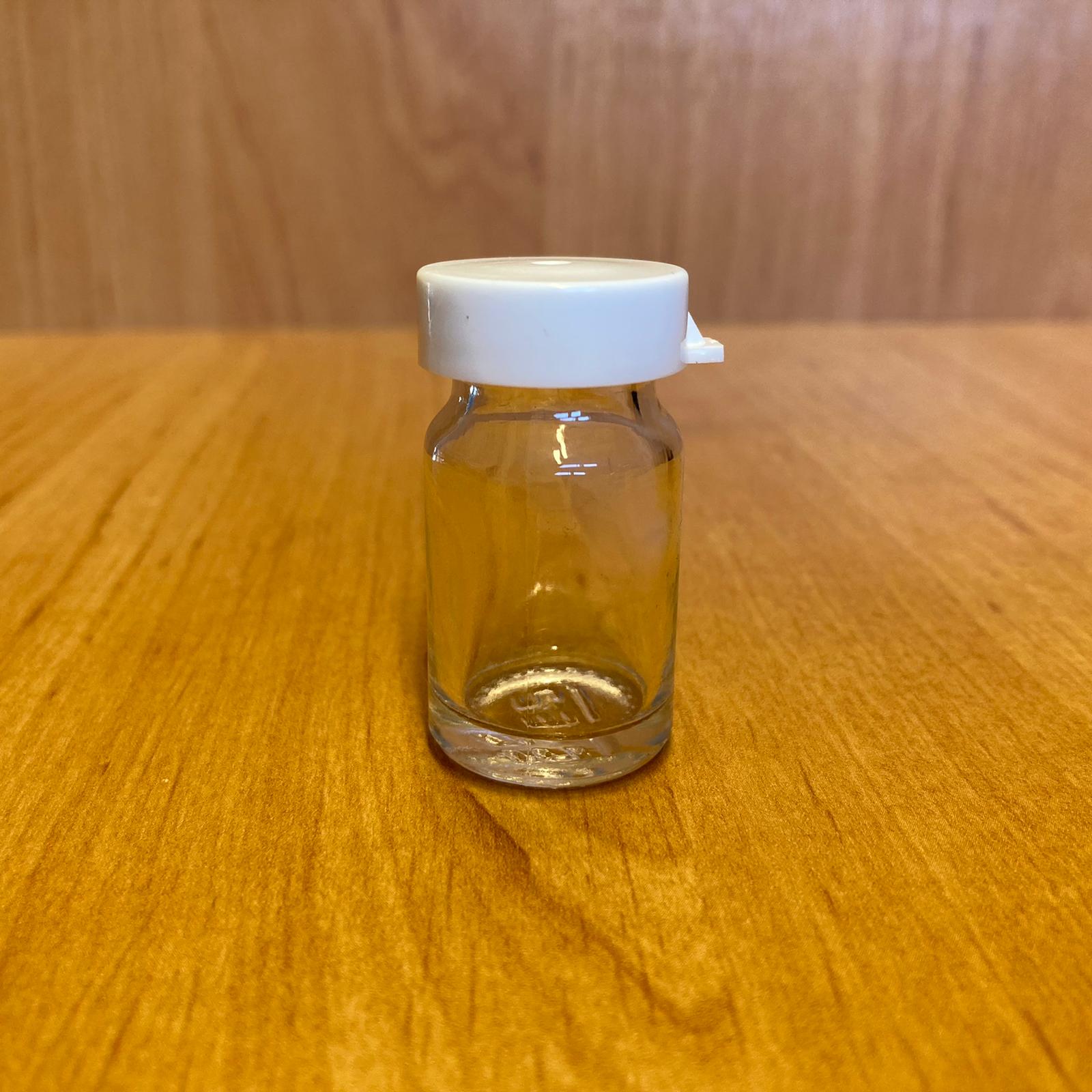 6 Cc Flakon Penisilin Şişesi - Beyaz Kapaklı - 6 Ml Kapaklı Cam Şişe - Sızdırmaz - Elle Kapanır