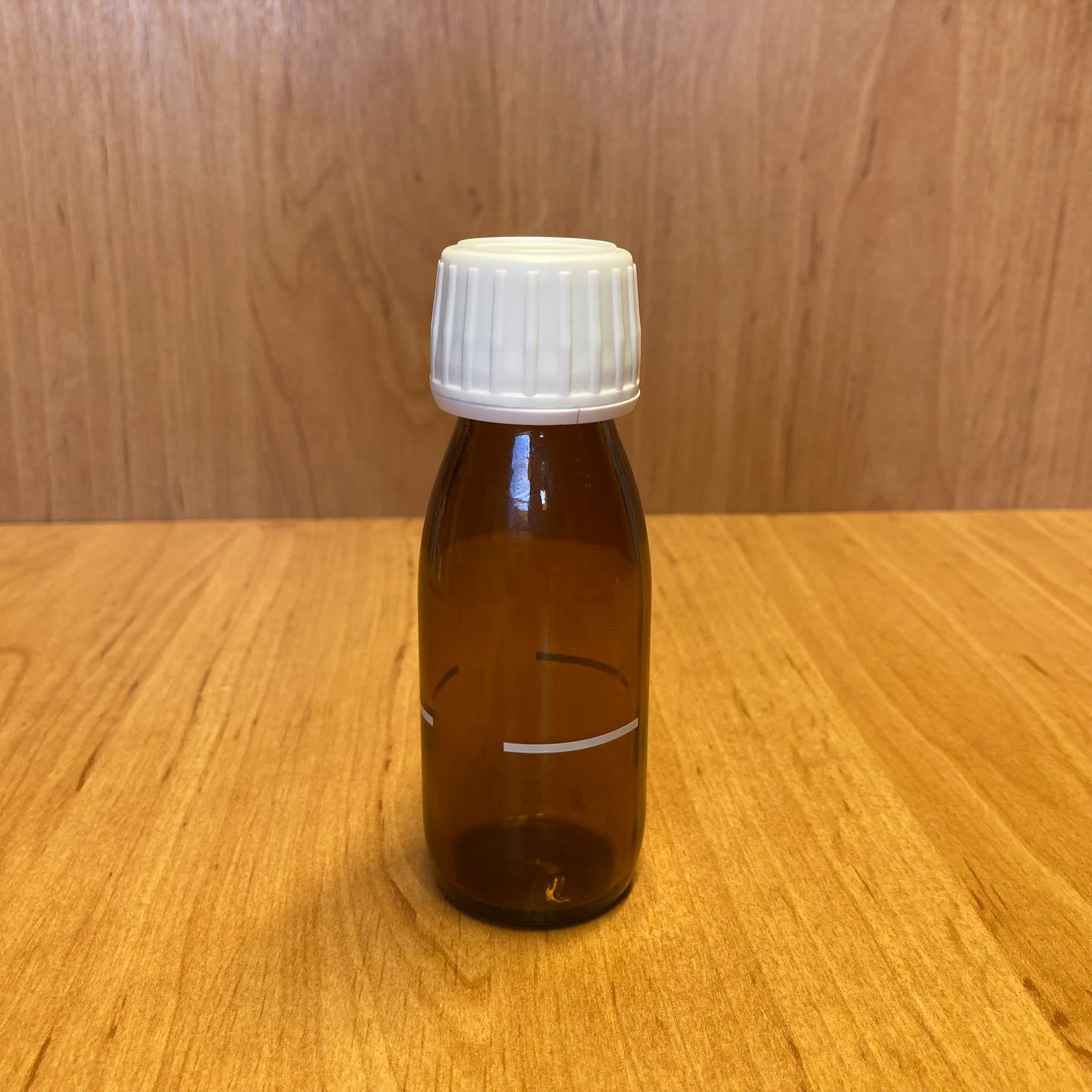 60 Cc Amber Cam Şişe - Beyaz Kilitli Plastik Kapaklı - 60 Ml Kahverengi Boş Şurup Şişesi