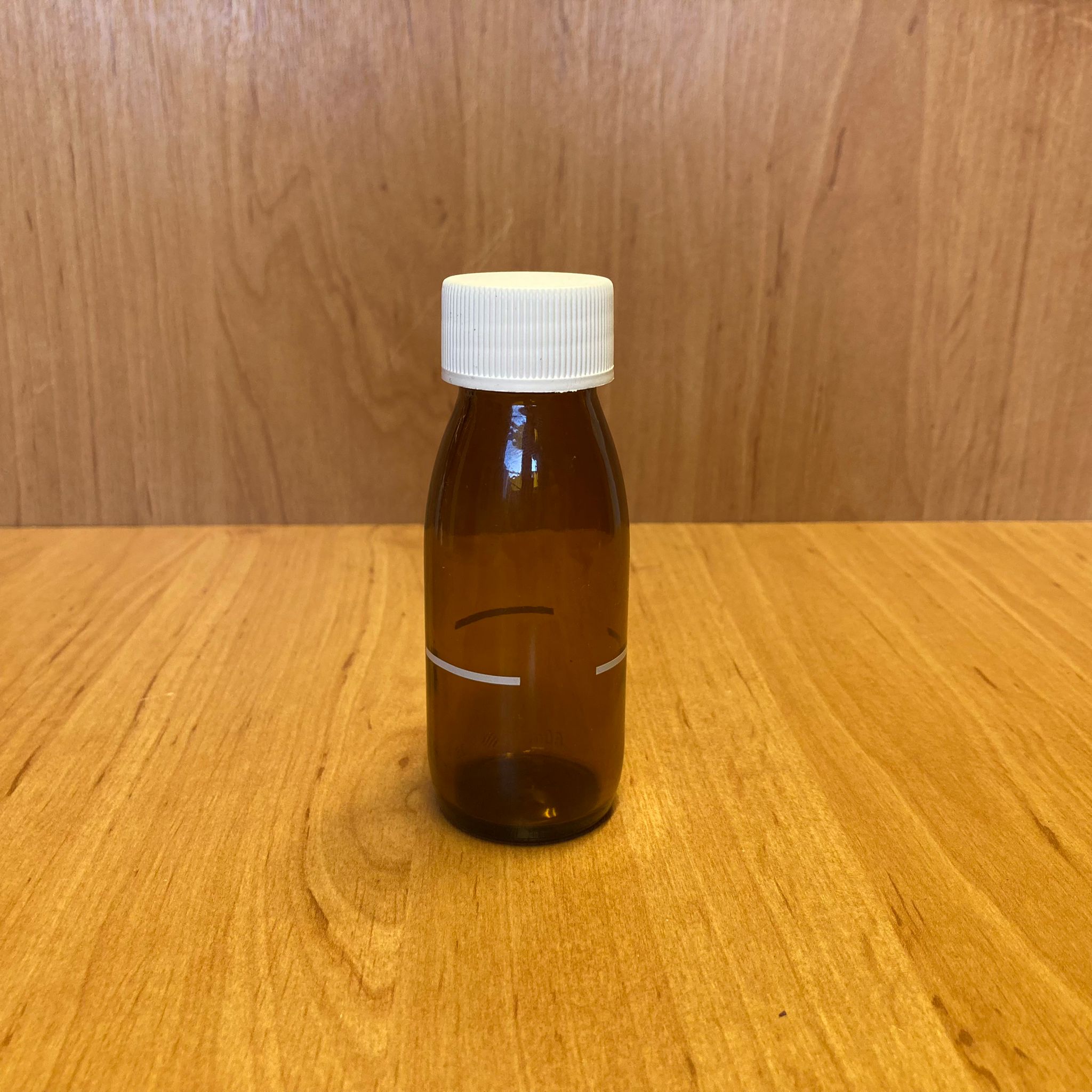 60 Cc Amber Cam Şişe - Beyaz Plastik Kapaklı - 60 Ml Kahverengi Boş Şurup Şişesi