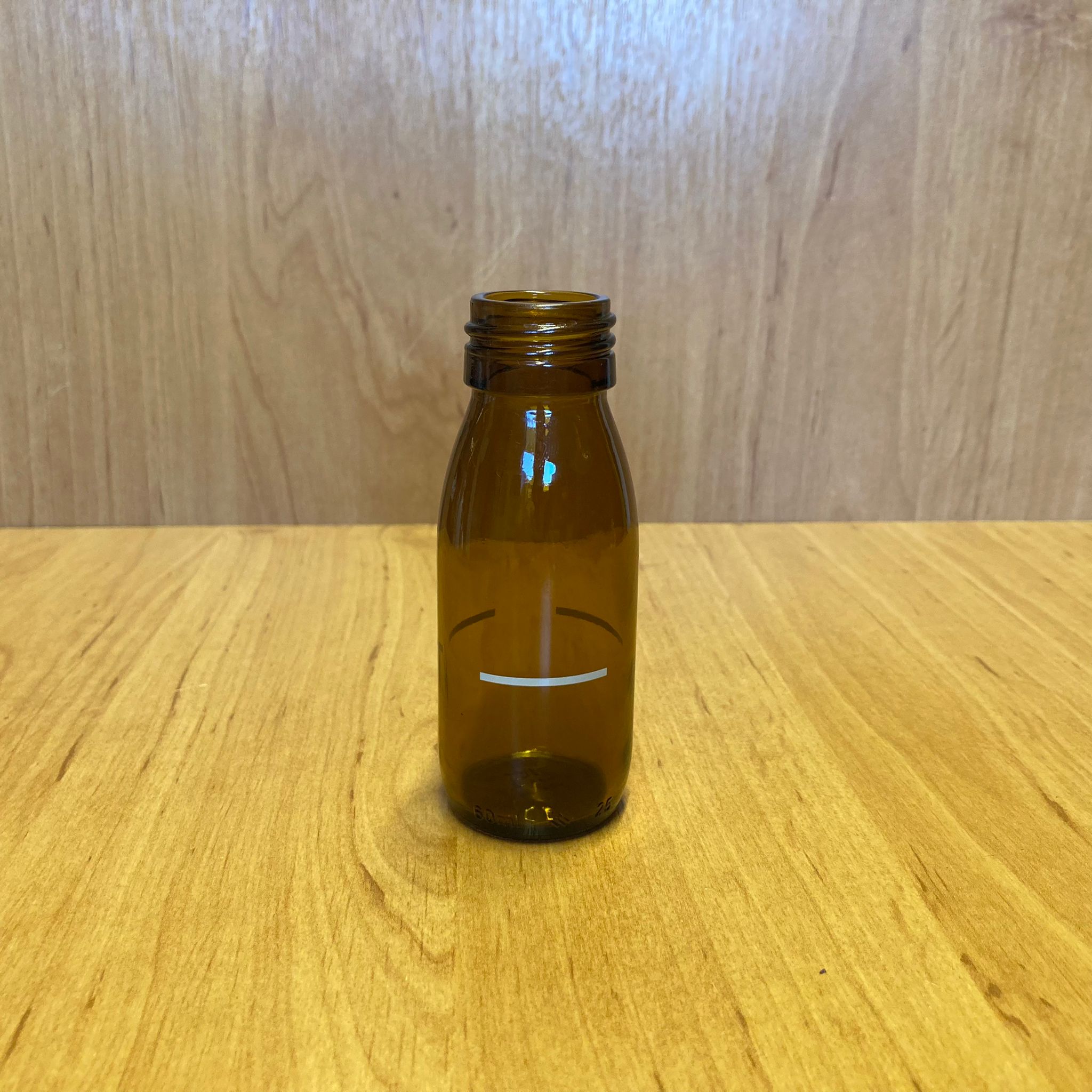 60 Cc Amber Cam Şişe Kapaksız (28 Ağız) - 60 Ml Kahverengi Şişe
