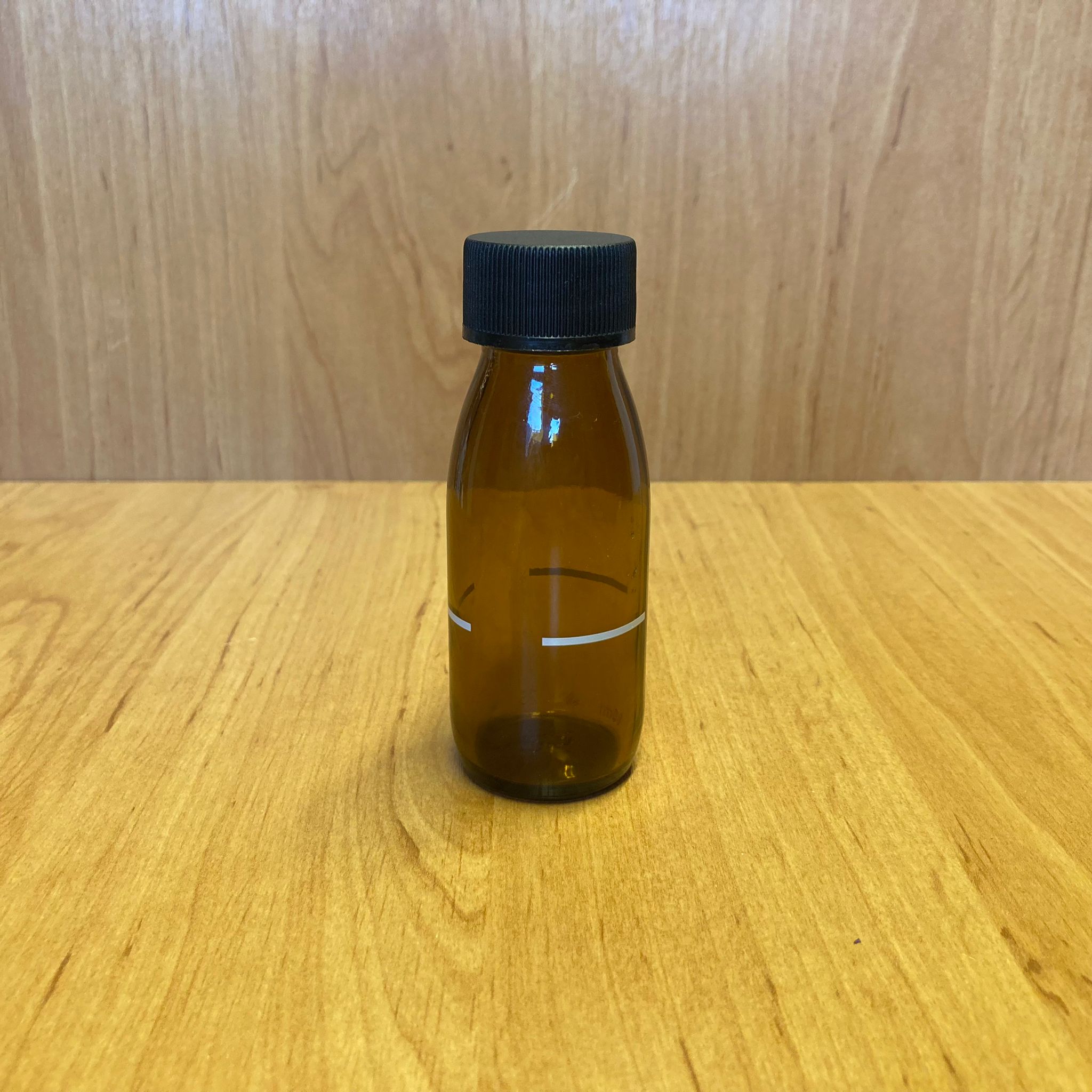60 Cc Amber Cam Şişe - Siyah Plastik Kapaklı - 60 Ml Kahverengi Boş Şurup Şişesi