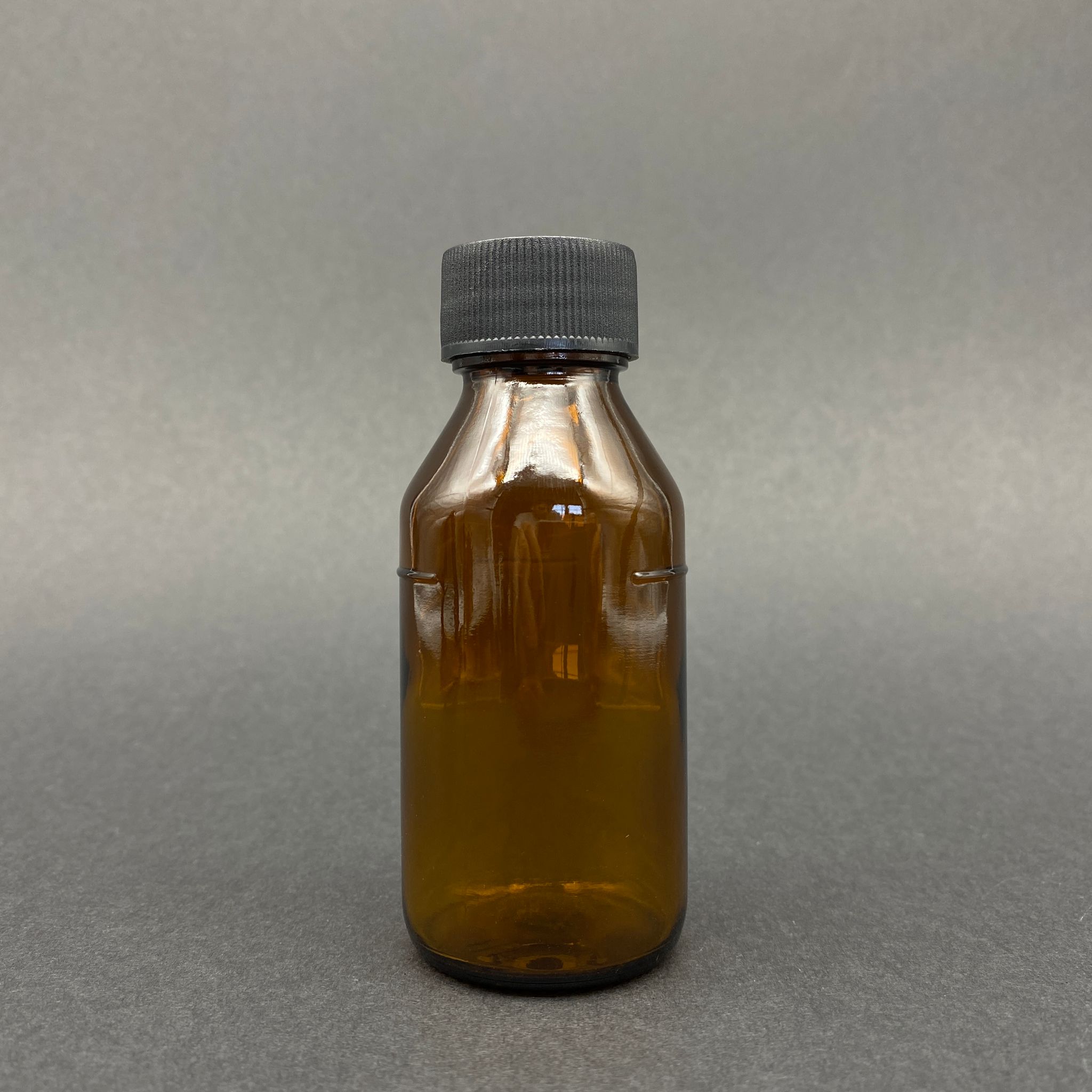 60 Cc Amber Cam Şişe - Siyah Plastik Kapaklı - 60 Ml Kahverengi Boş Şurup Şişesi (Ağız Çapı 25 Mm)