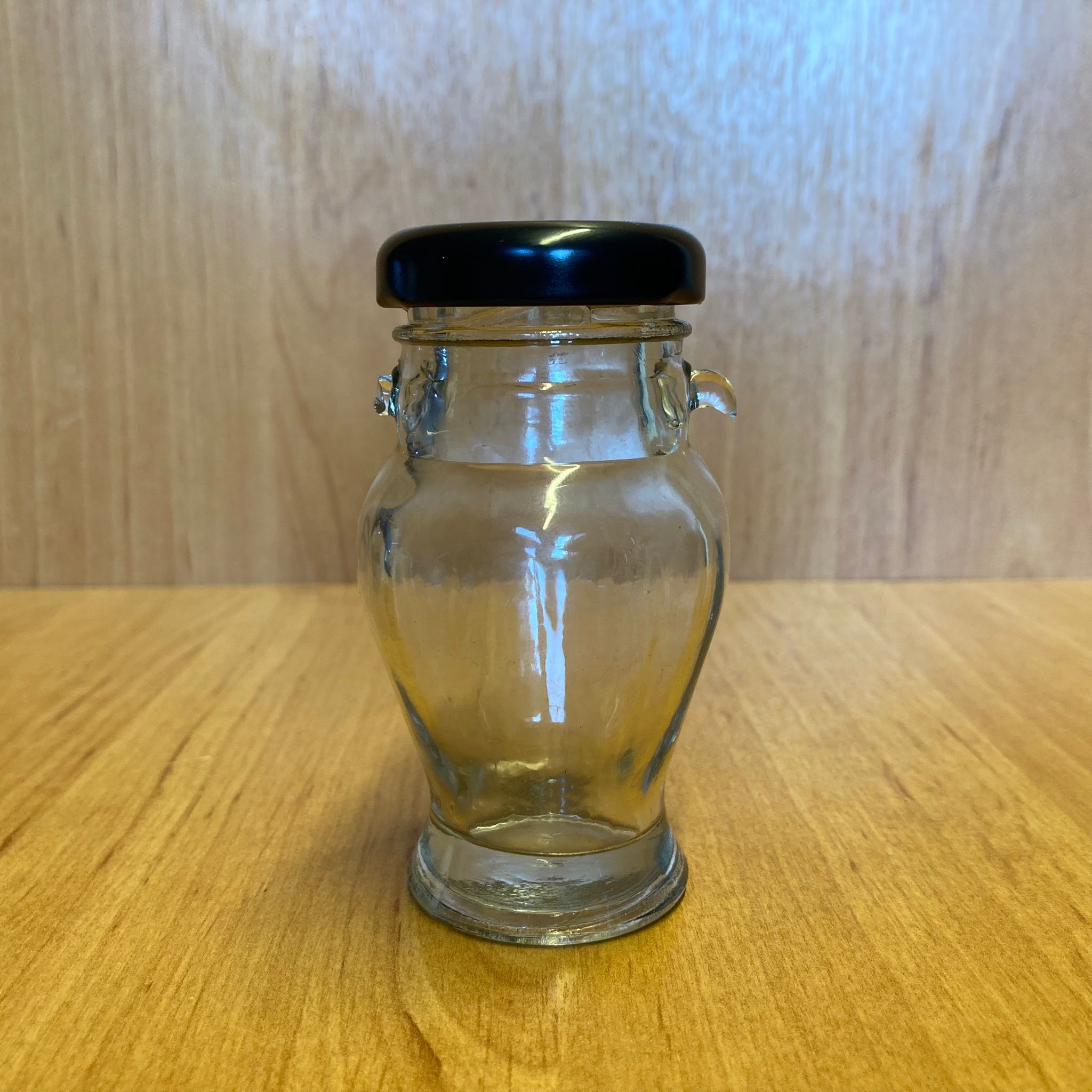 60 Cc Amphora Cam Kavanoz - Siyah Metal Kapaklı - 60 Ml Cam Kavanoz - Tek Kulplu, Kulpsuz Veya Çift Kulplu Gelebilir