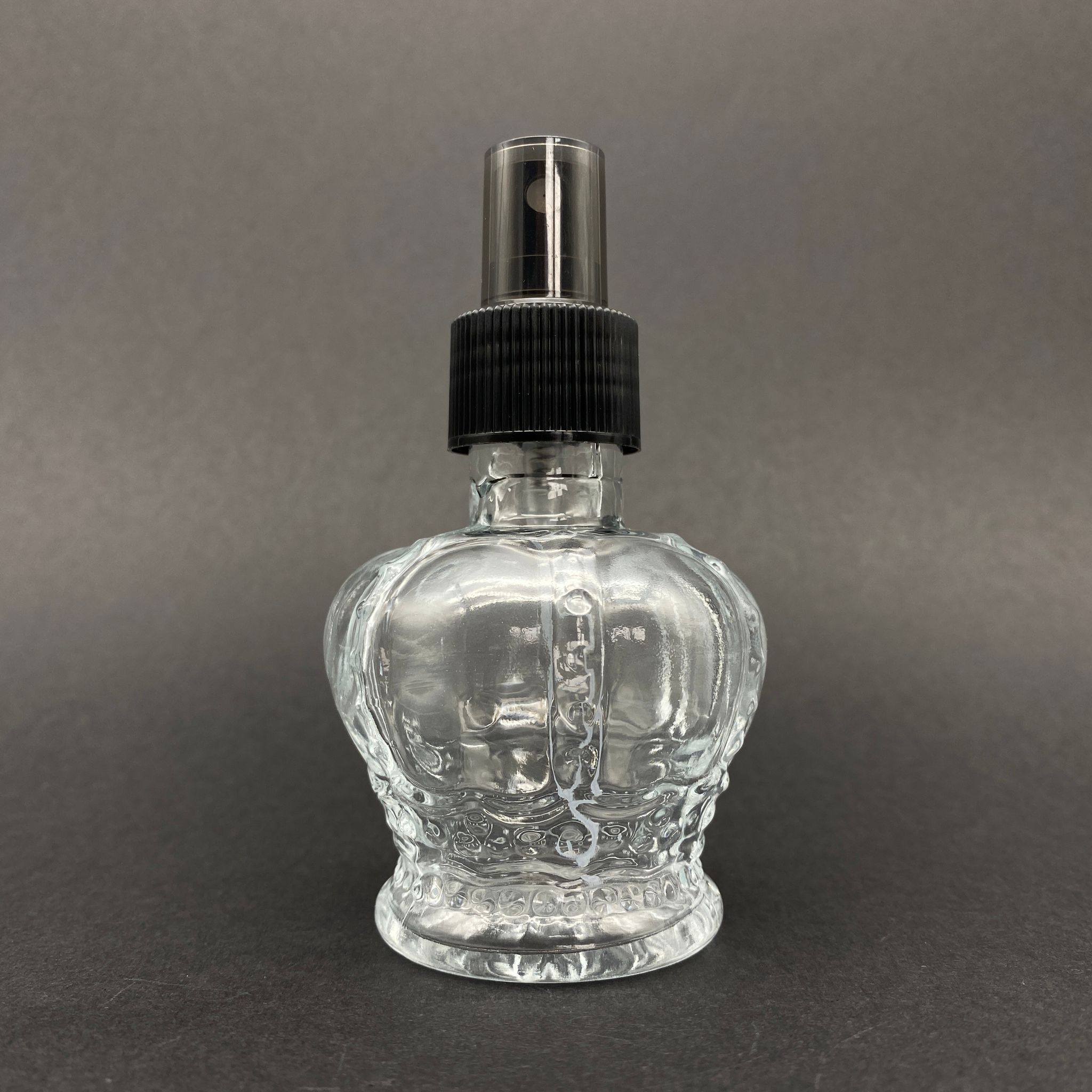 60 Cc Kral Tacı Cam Kolonya Şişesi - Siyah Spreyli  - 60 Ml Cam Spreyli Kolonya Şişesi