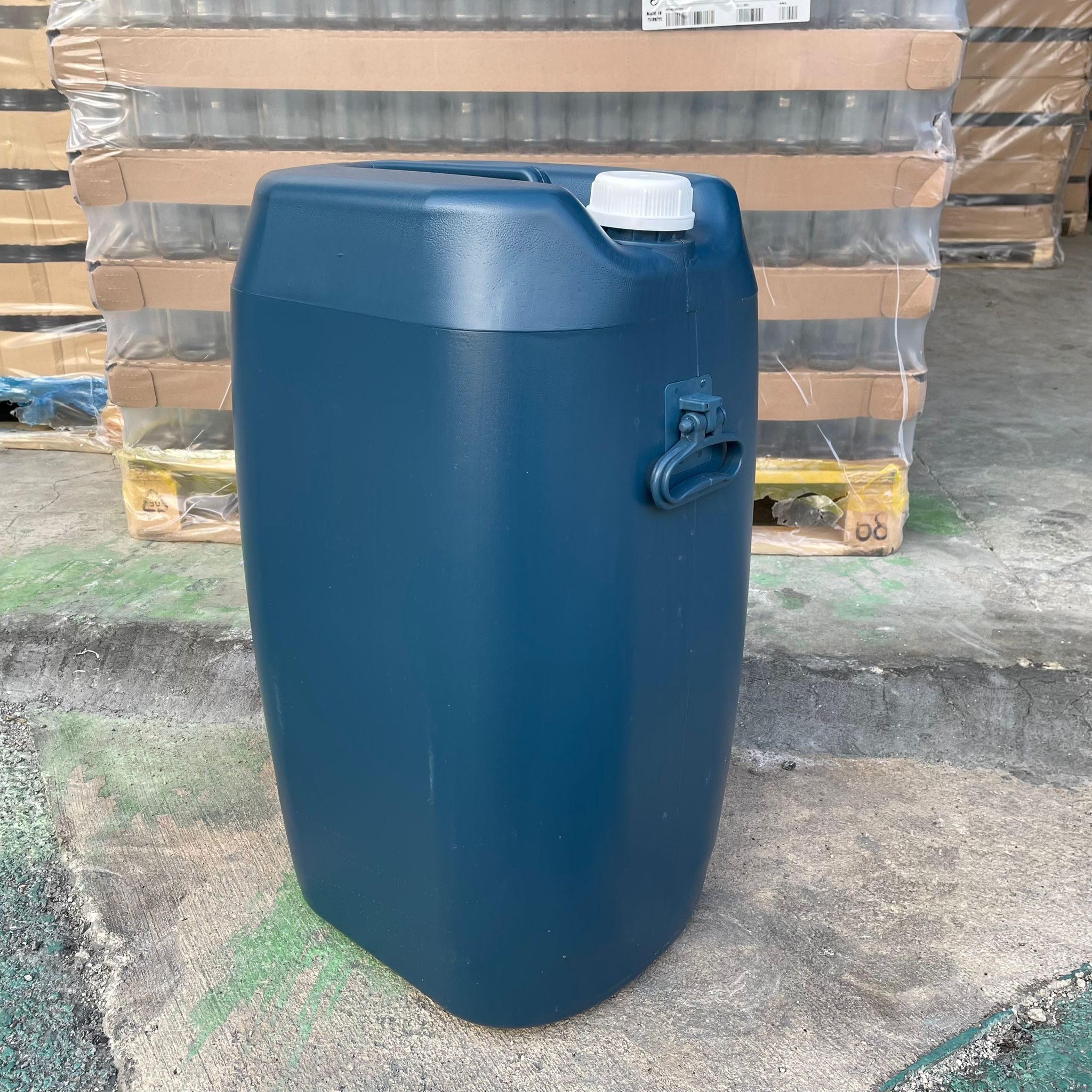 60 Litre Çanta Bidon - İçi Beyaz - Çift Katmanlı - Gıdaya Uygun - 60 Lt Plastik Yağ Bidonu - Kilitli Kapaklı - Turşu Ve Zeytin Kurumunda Kullanılabilir