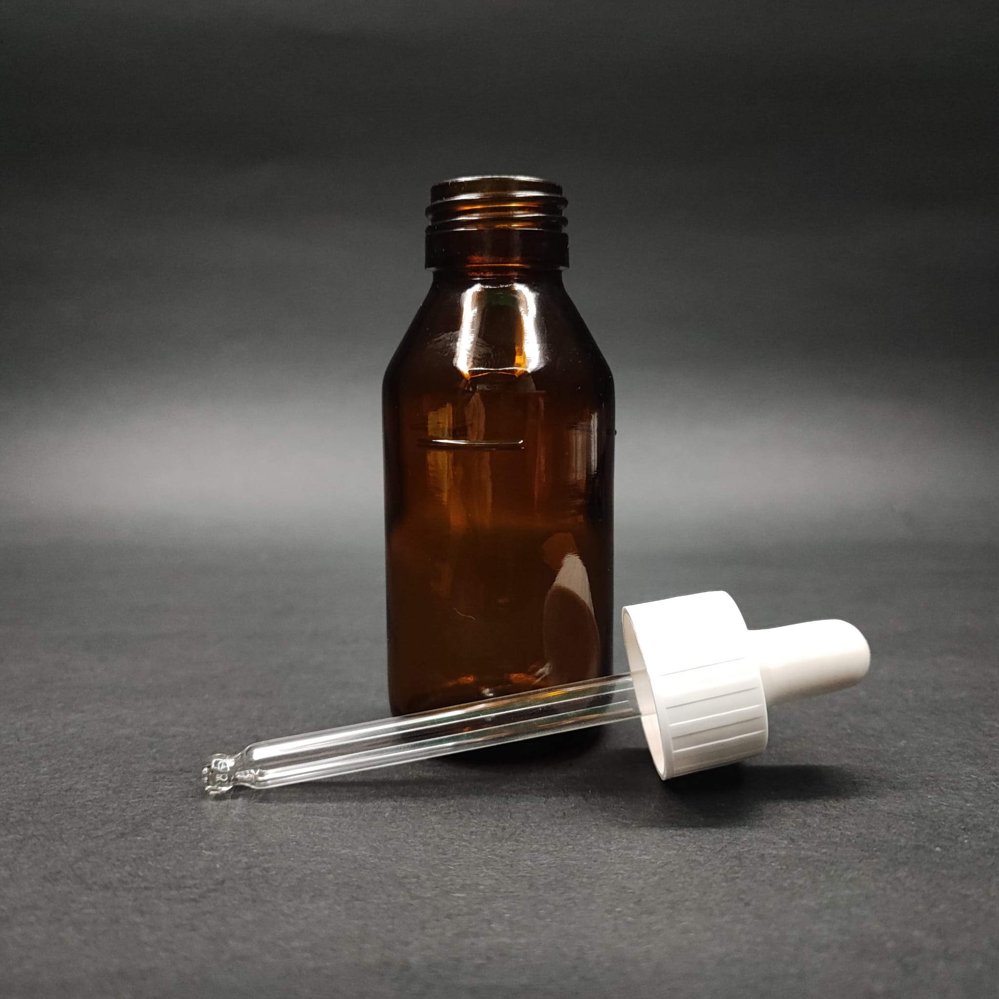60 Ml Dolumu Kolay, Geniş Ağızlı Cam Damlalıklı Şişe (25 Mm Ağız)  - 60 Cc Beyaz Damlalıklı Cam Ecza Şişesi - Amber Kahverengi