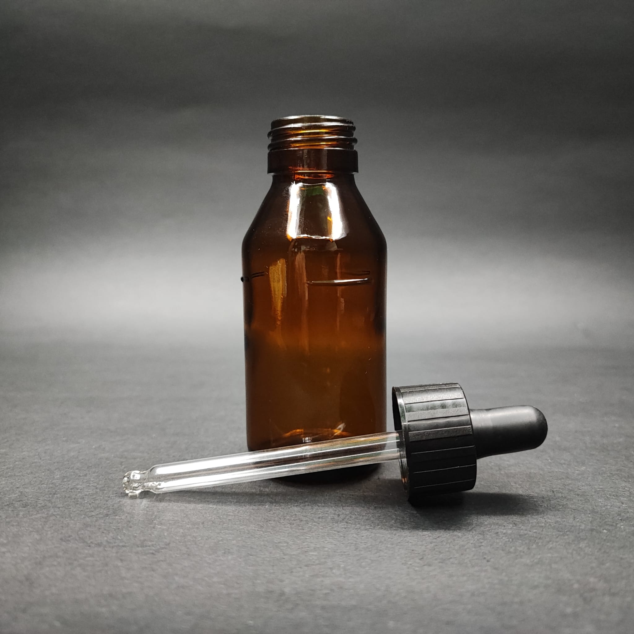 60 Ml Dolumu Kolay, Geniş Ağızlı Cam Damlalıklı Şişe (25 Mm Ağız)  - 60 Cc Siyah Damlalıklı Cam Ecza Şişesi - Amber Kahverengi