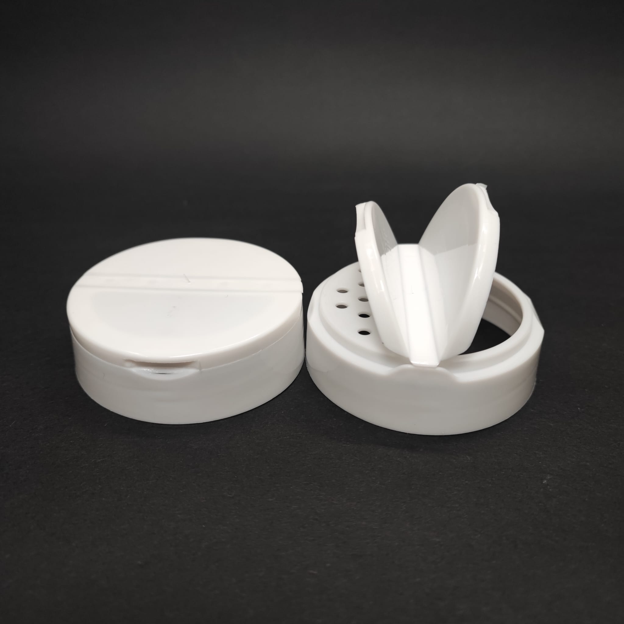 63 Mm Fliptop Kapak Plastik  - Beyaz - Baharat Kapak - Pudra Kapak