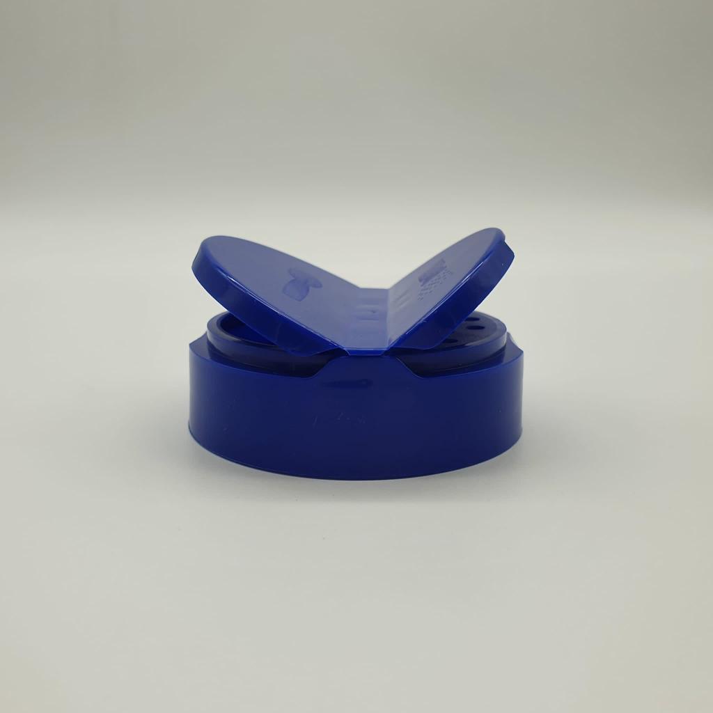 63 Mm Fliptop Kapak Plastik  - Mavi - Baharat Kapak - Pudra Kapak