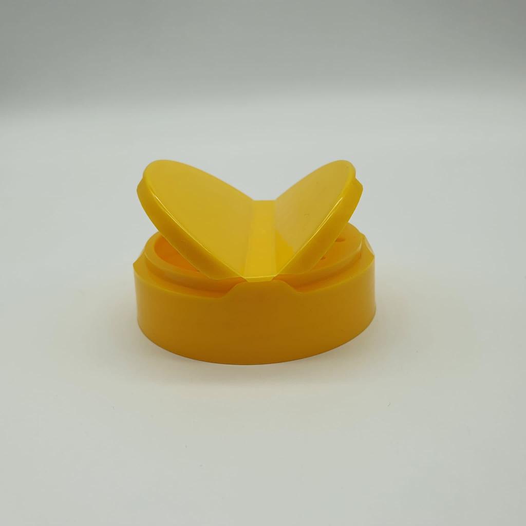 63 Mm Fliptop Kapak Plastik  - Sarı - Baharat Kapak - Pudra Kapak