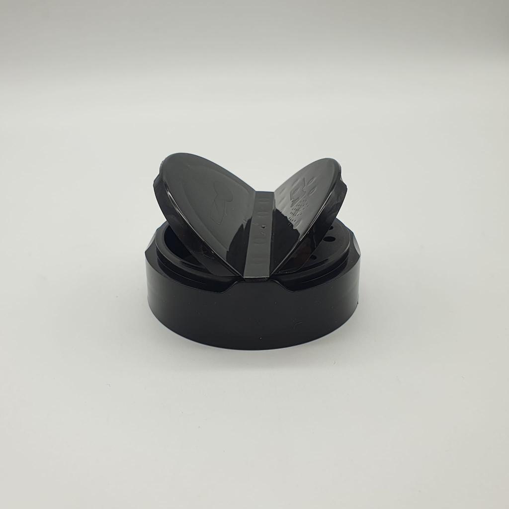 63 Mm Fliptop Kapak Plastik  - Siyah - Baharat Kapak - Pudra Kapak