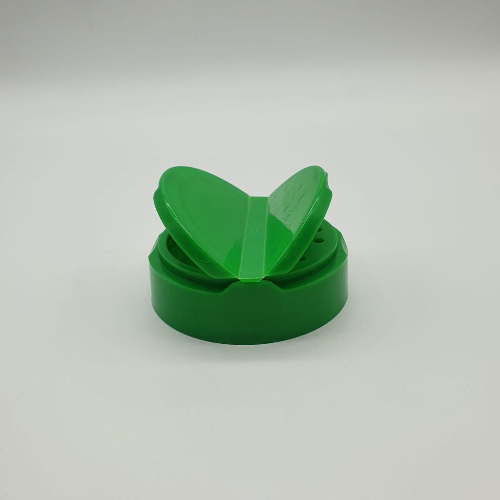 63 Mm Fliptop Kapak Plastik  - Yeşil - Baharat Kapak - Pudra Kapak