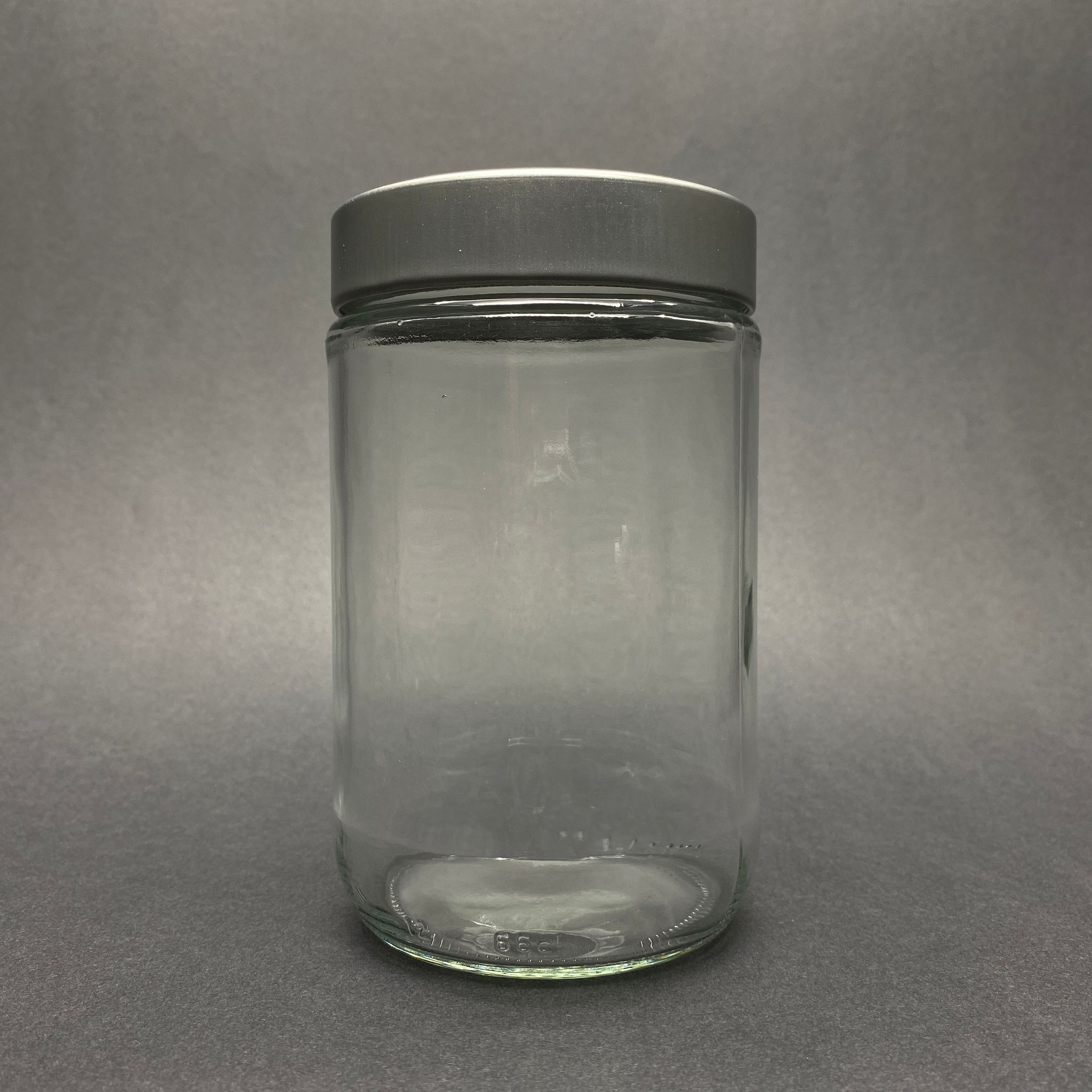 660 Cc Cam Kavanoz - Derin Gümüş Lüks Metal Kapaklı - 660 Ml Cam Kavanoz - Paşabahçe